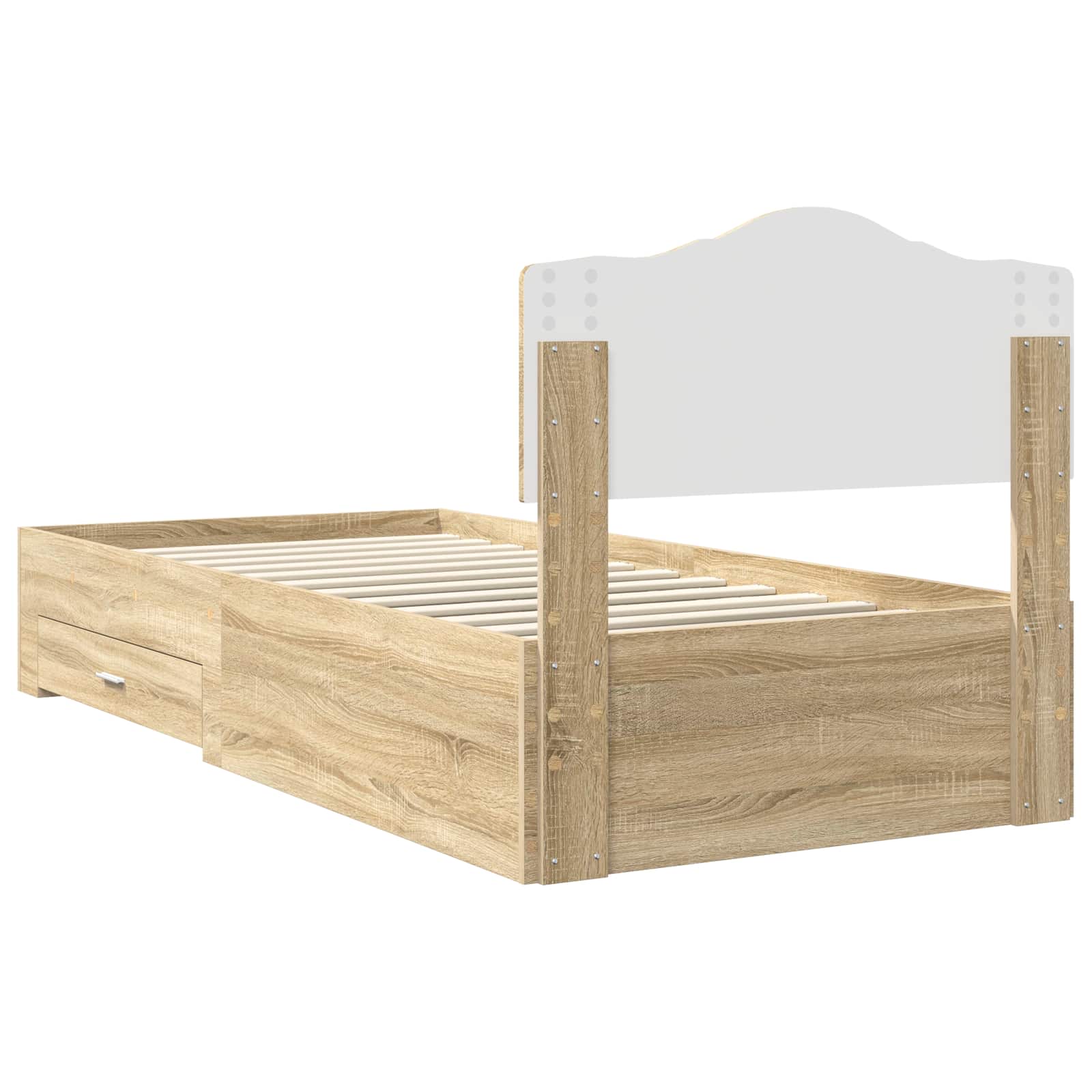 Cadre de lit Chêne Sonoma 75 x 190 cm Bois d'ingénierie - XIOS