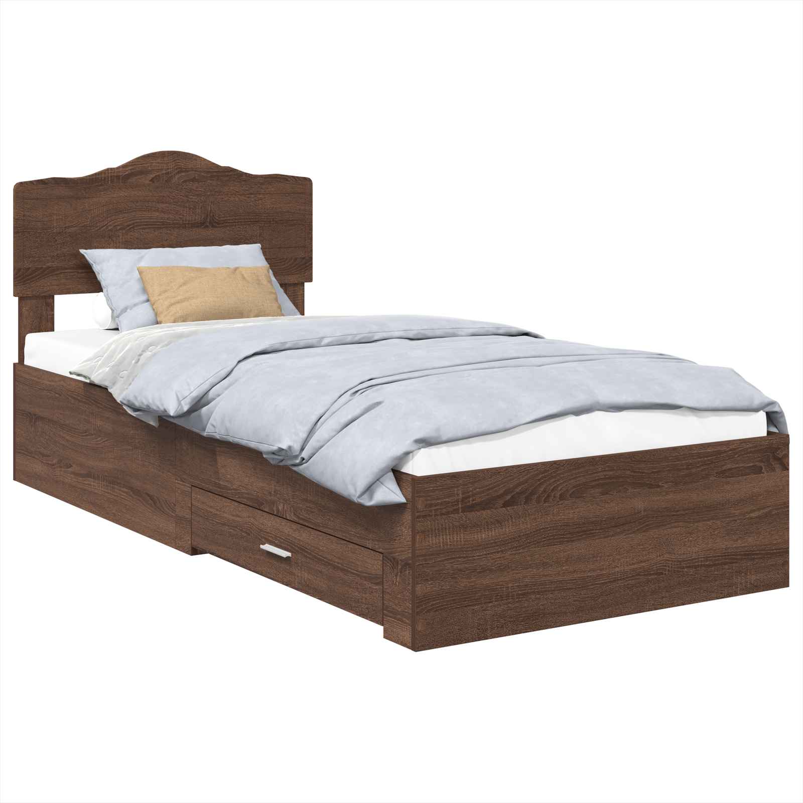 Cadre de lit Chêne brun 75 x 190 cm Bois d'ingénierie - XIOS