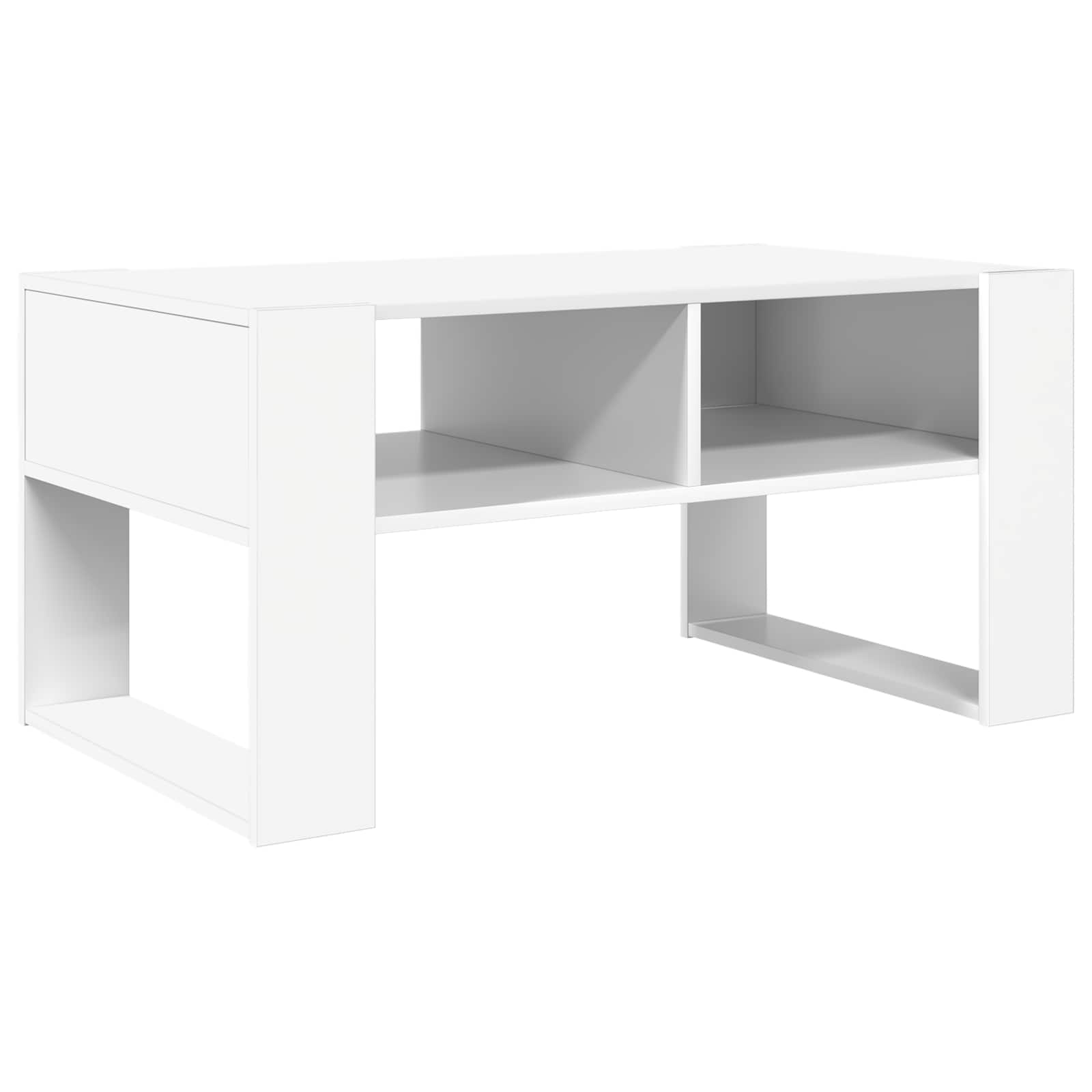 Table basse Blanc 92 x 53 x 45 cm Bois d'ingénierie - XIOS