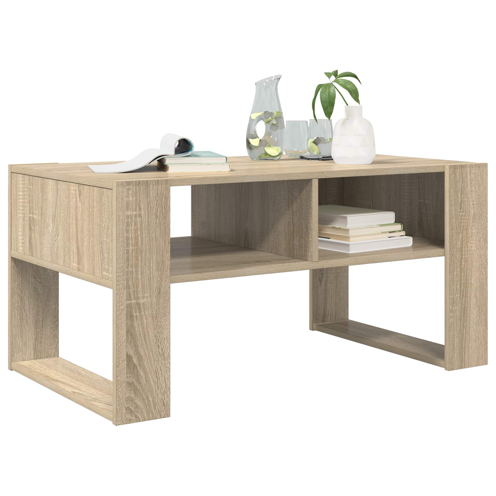 Table basse Chêne Sonoma 92 x 53 x 45 cm Bois d'ingénierie - XIOS