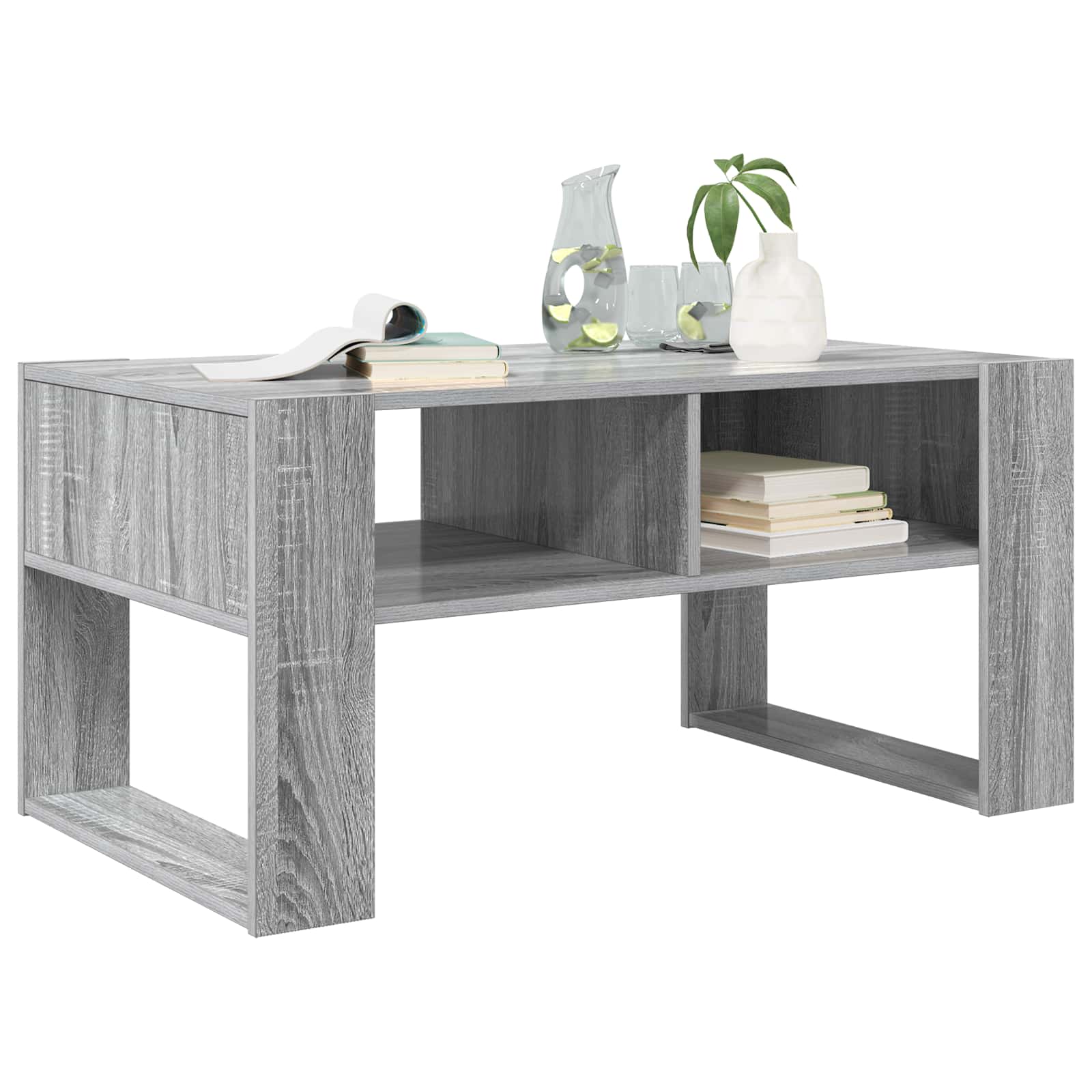 Table basse Gris Sonoma 92 x 53 x 45 cm Bois d'ingénierie - XIOS