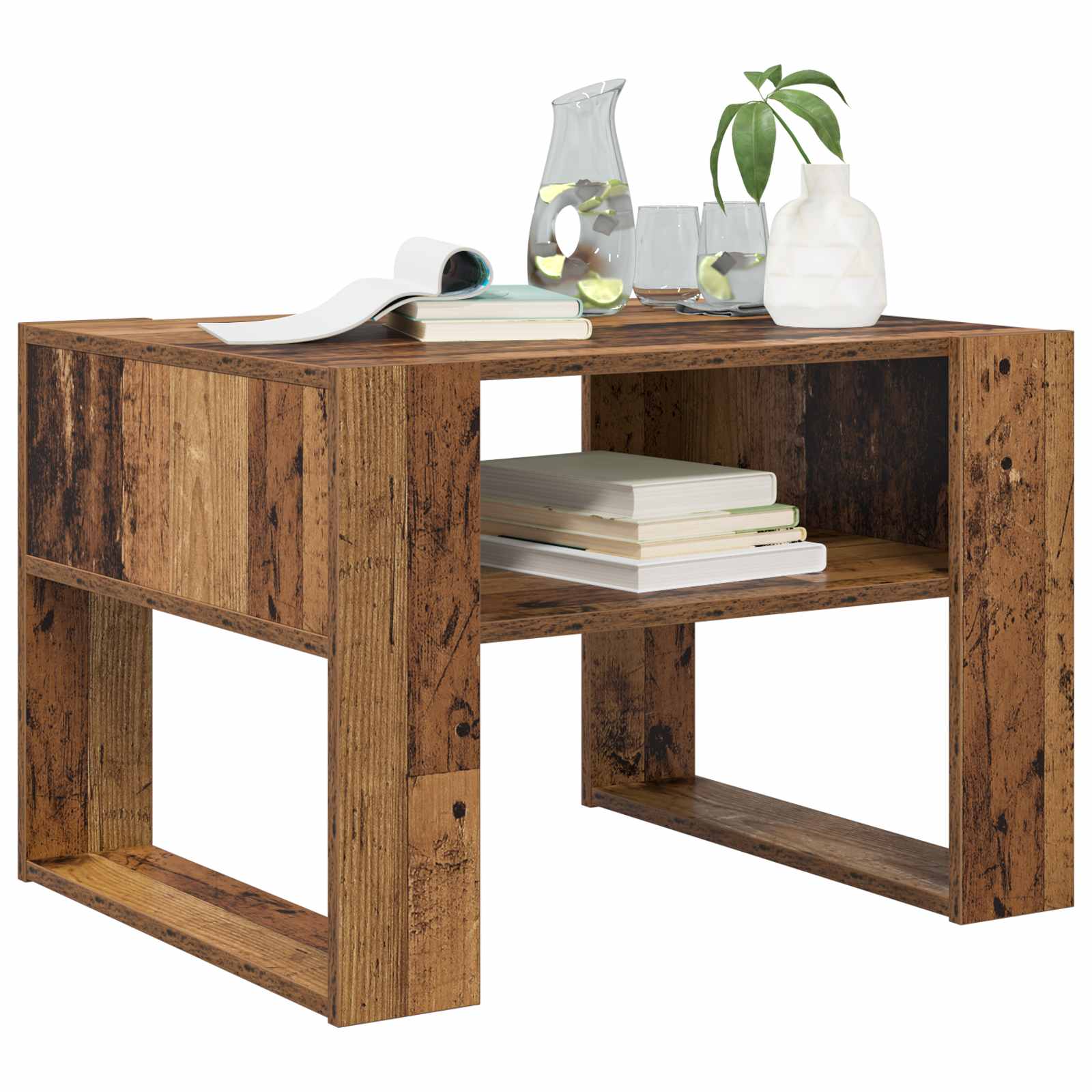 Table basse Bois ancien 66 x 53 x 45 cm Bois d'ingénierie - XIOS