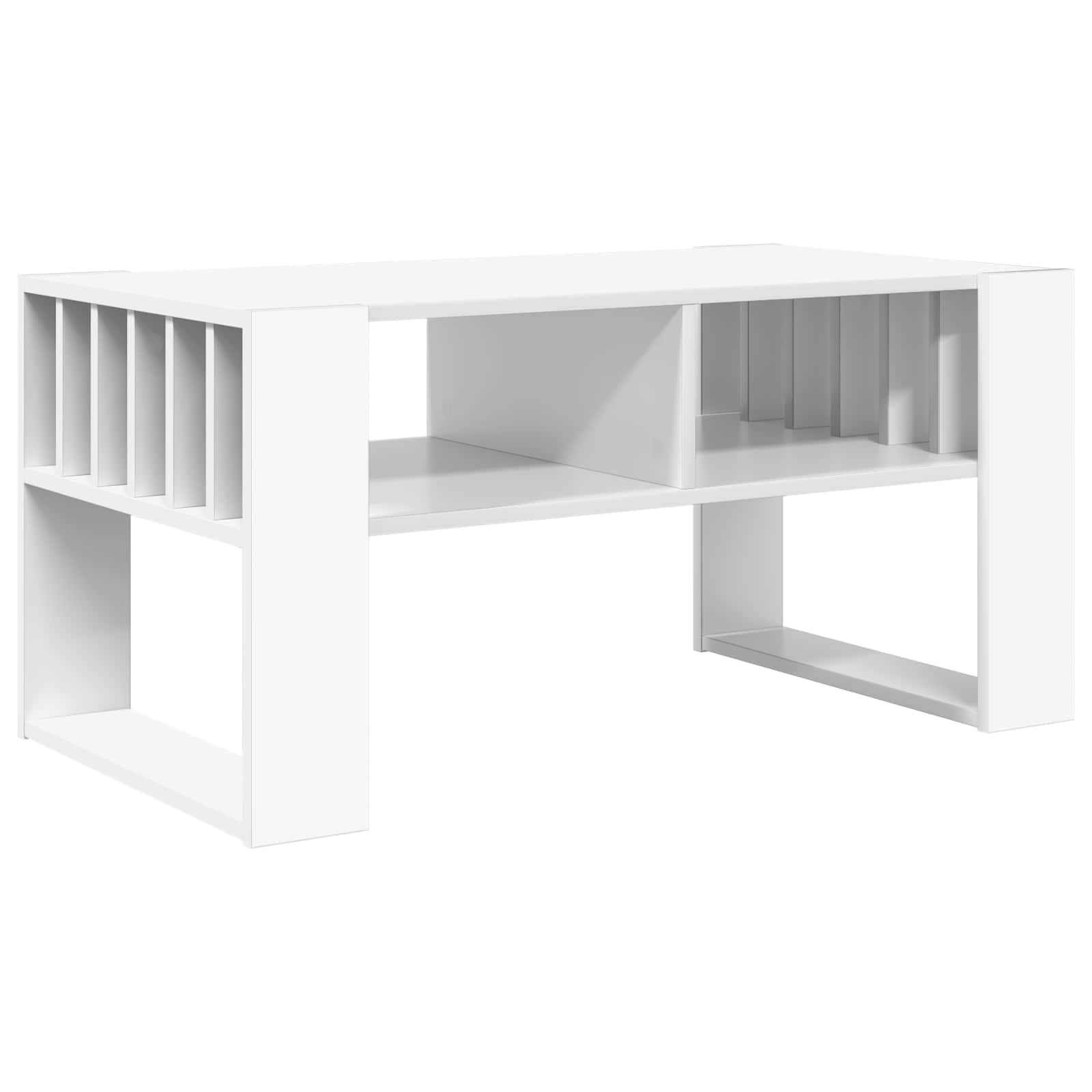 Table basse Blanc 92 x 49,5 x 45 cm Bois d'ingénierie - XIOS