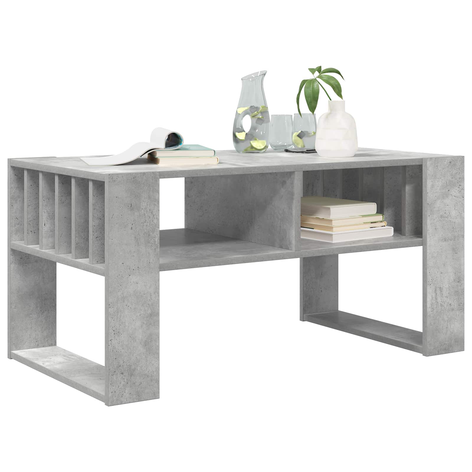 Table basse Gris béton 92 x 49,5 x 45 cm Bois d'ingénierie - XIOS