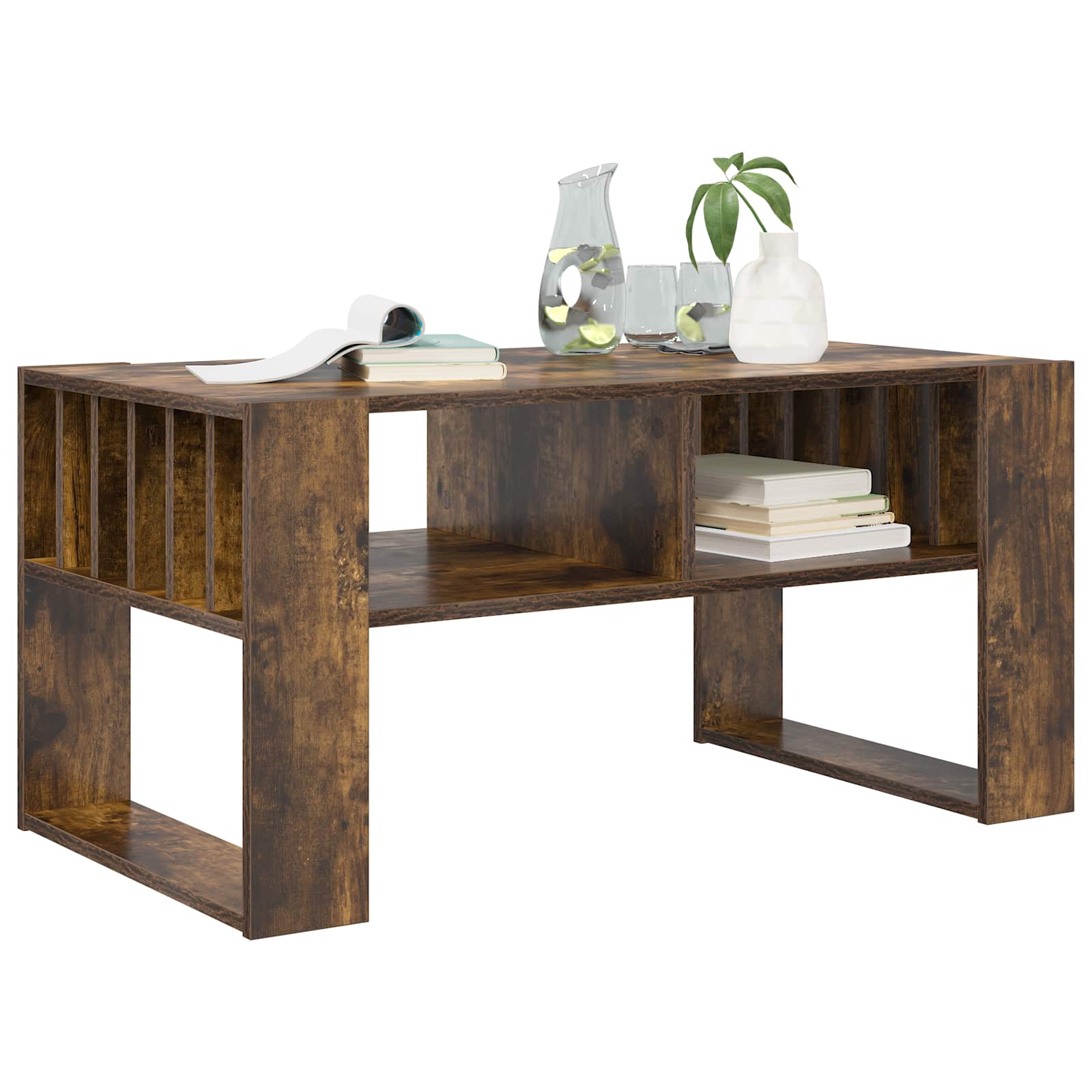 Table basse Chêne fumé 92 x 49,5 x 45 cm Bois d'ingénierie - XIOS