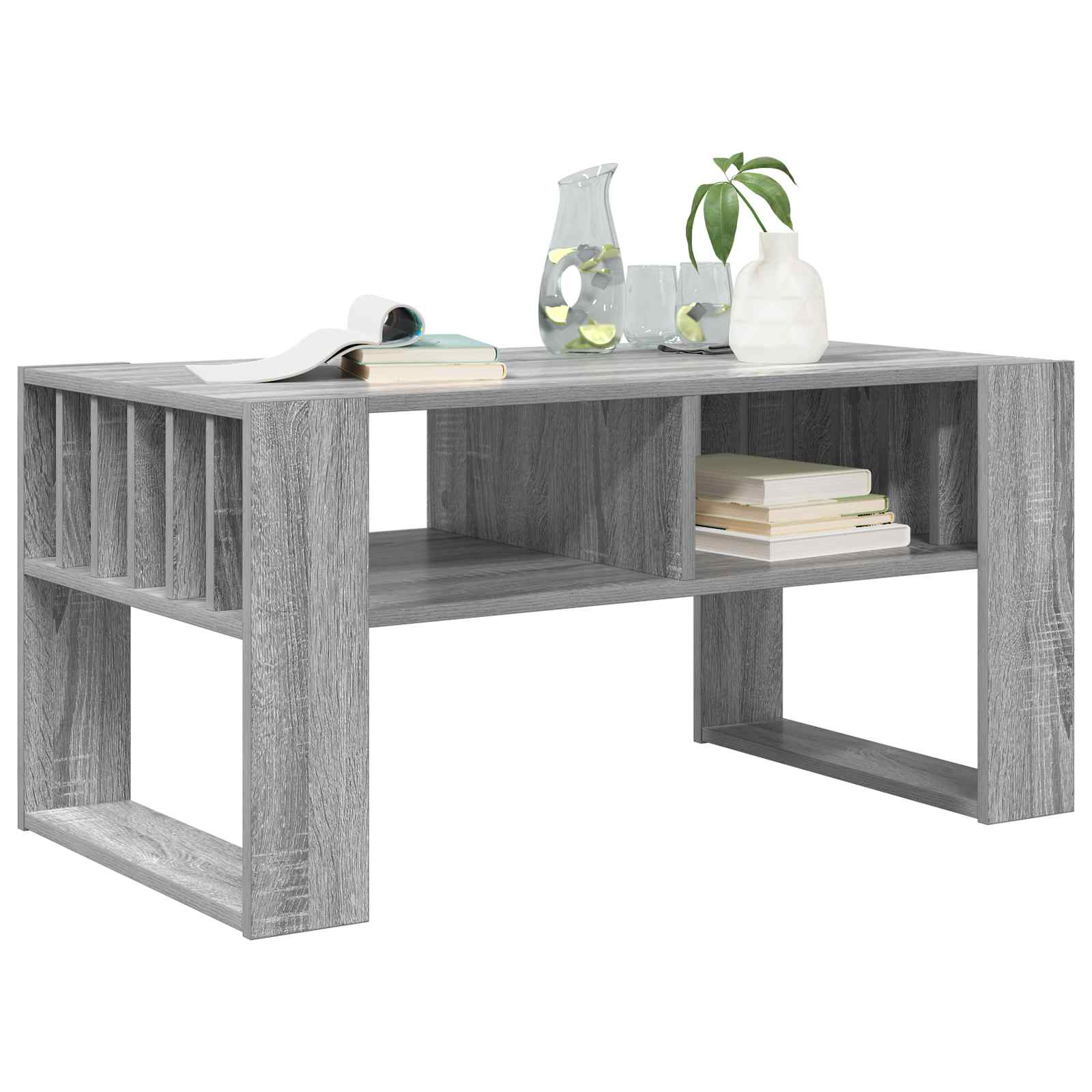 Table basse Gris Sonoma 92 x 49,5 x 45 cm Bois d'ingénierie - XIOS
