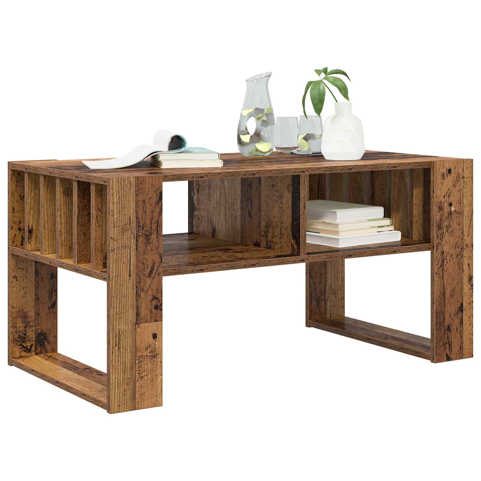 Table basse Bois ancien 92 x 49,5 x 45 cm Bois d'ingénierie