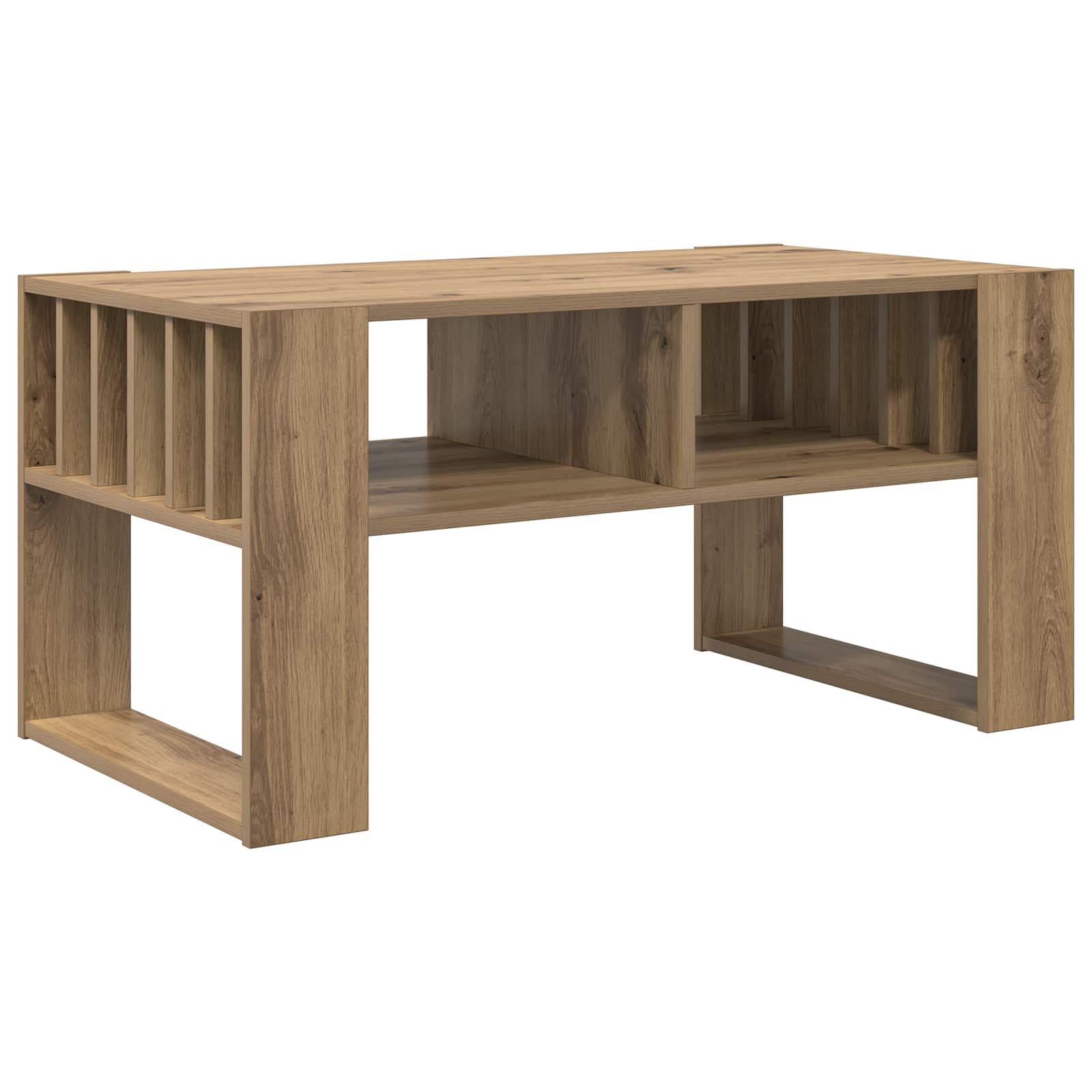 Table basse Chêne artisanal 92 x 49,5 x 45 cm Bois d'ingénierie - XIOS