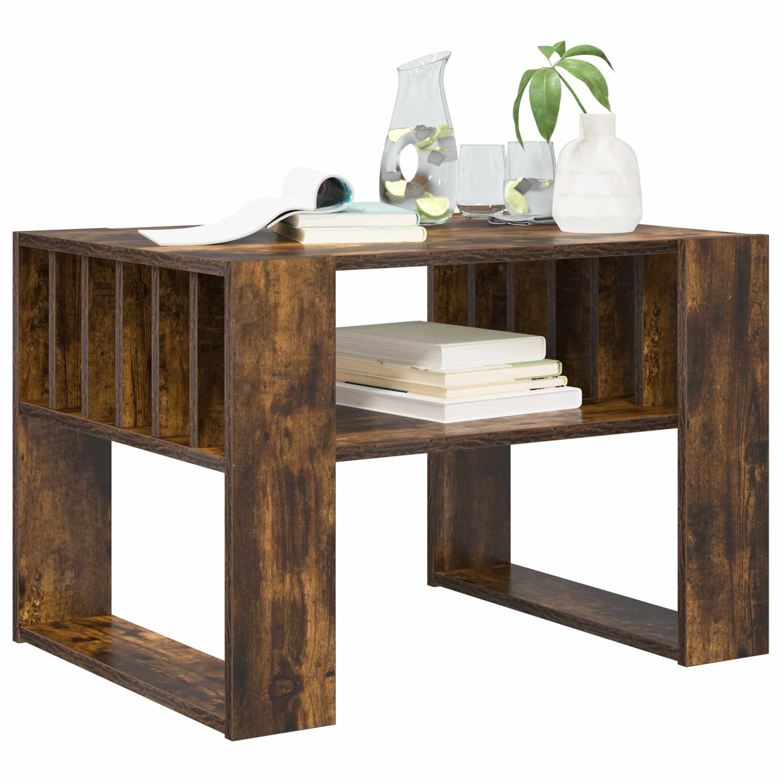 Table basse Chêne fumé 66 x 49,5 x 45 cm Bois d'ingénierie - XIOS