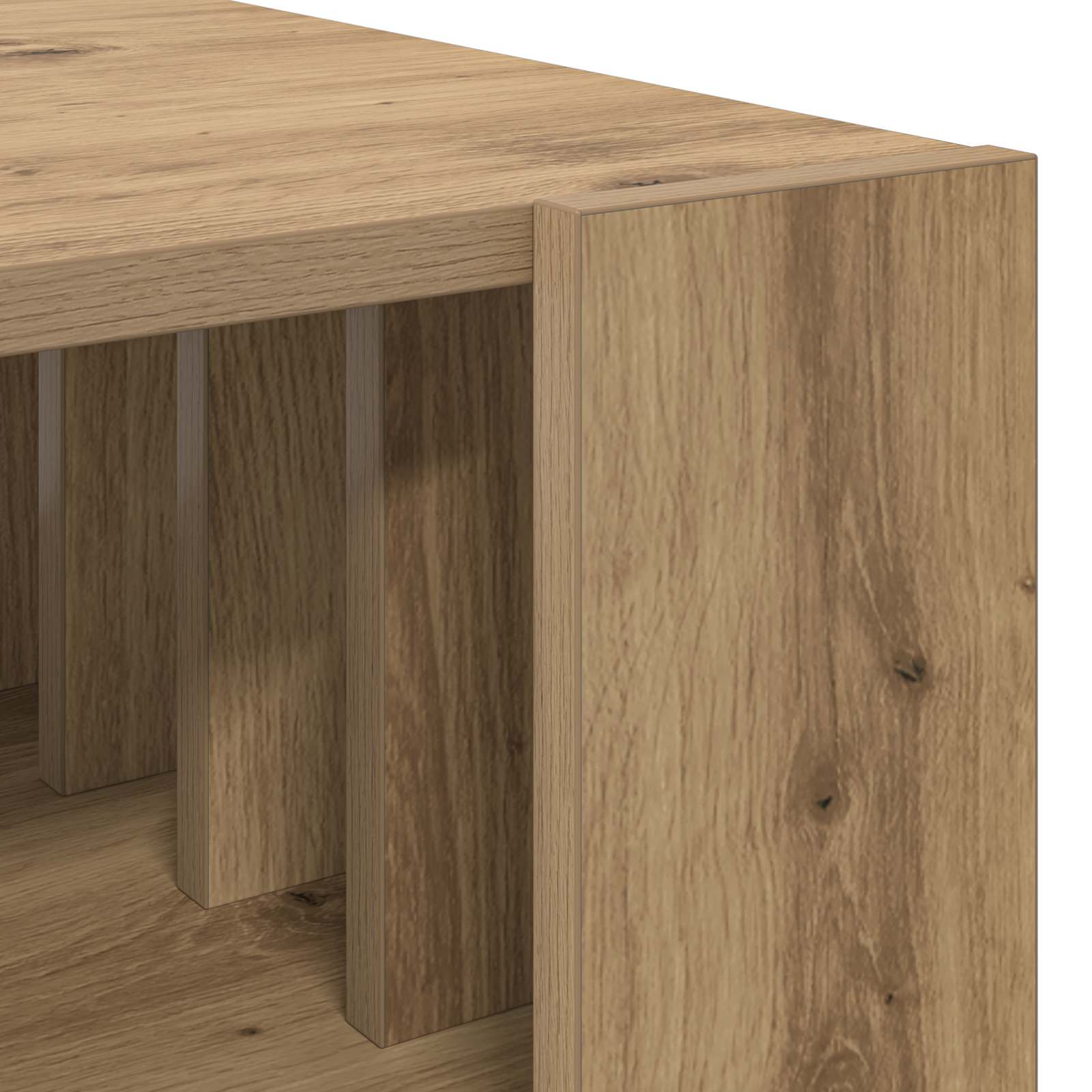 Table basse Chêne artisanal 66 x 49,5 x 45 cm Bois d'ingénierie - XIOS