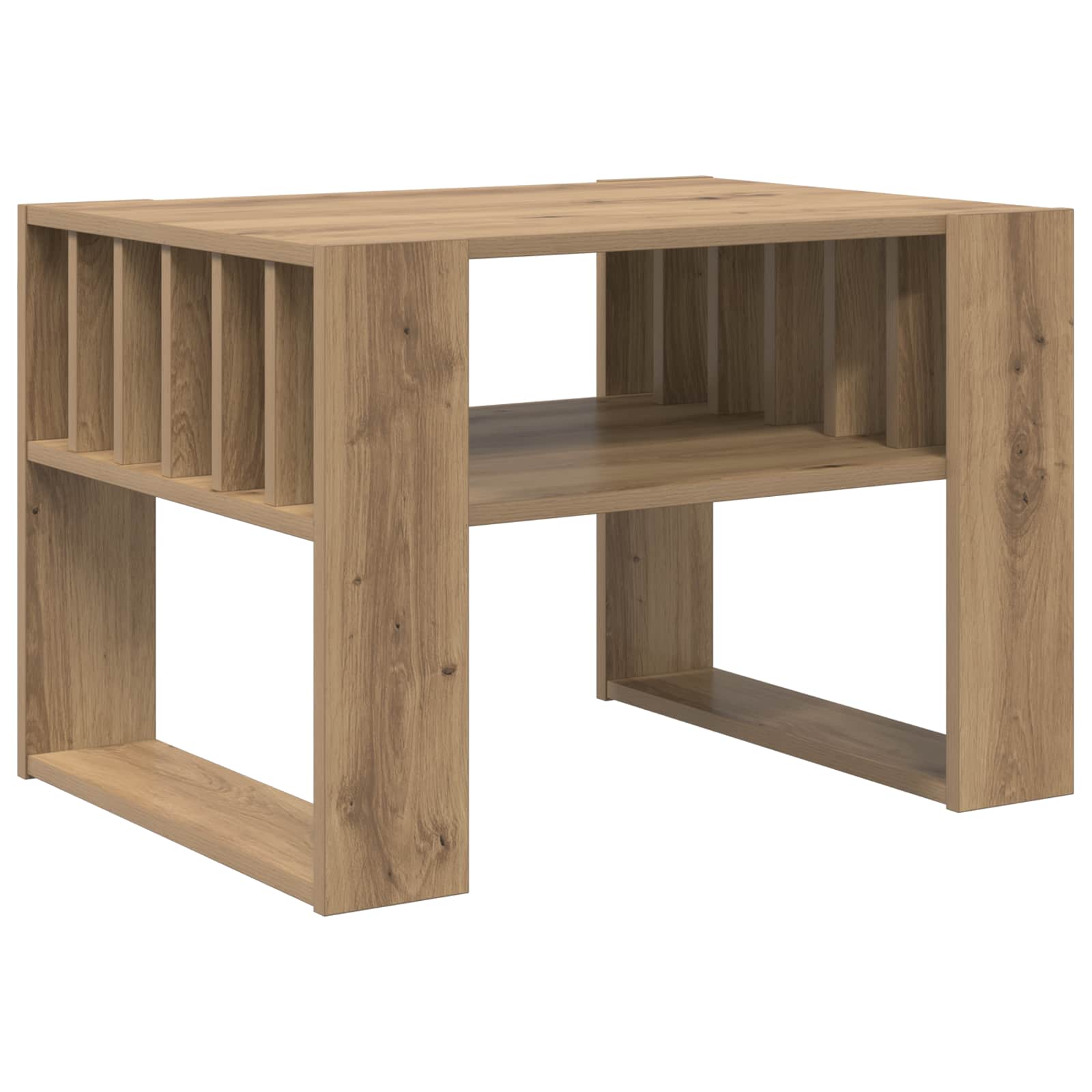 Table basse Chêne artisanal 66 x 49,5 x 45 cm Bois d'ingénierie - XIOS