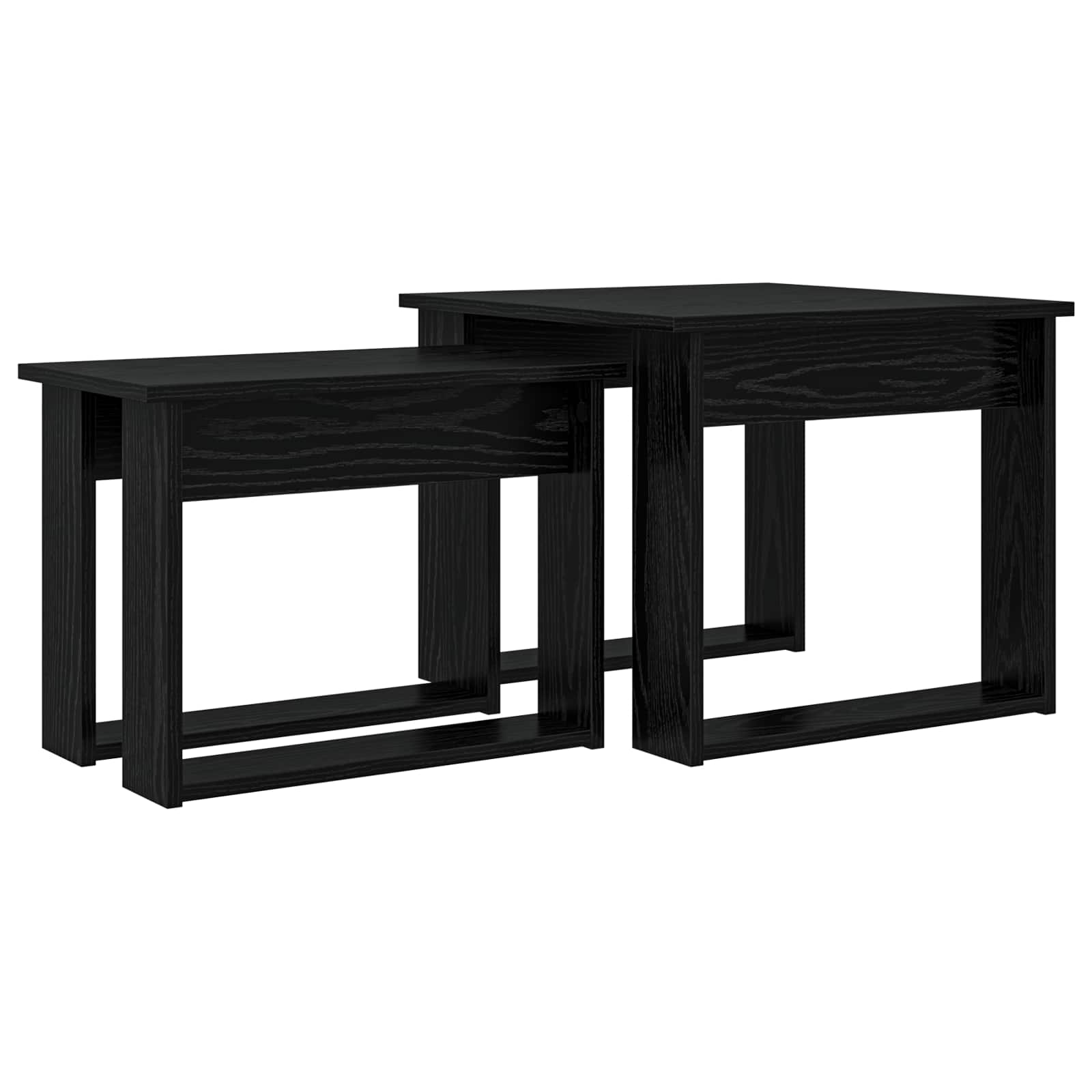 Ensemble de tables basses 2 pc Chêne noir 50 x 52 x 42 cm - XIOS