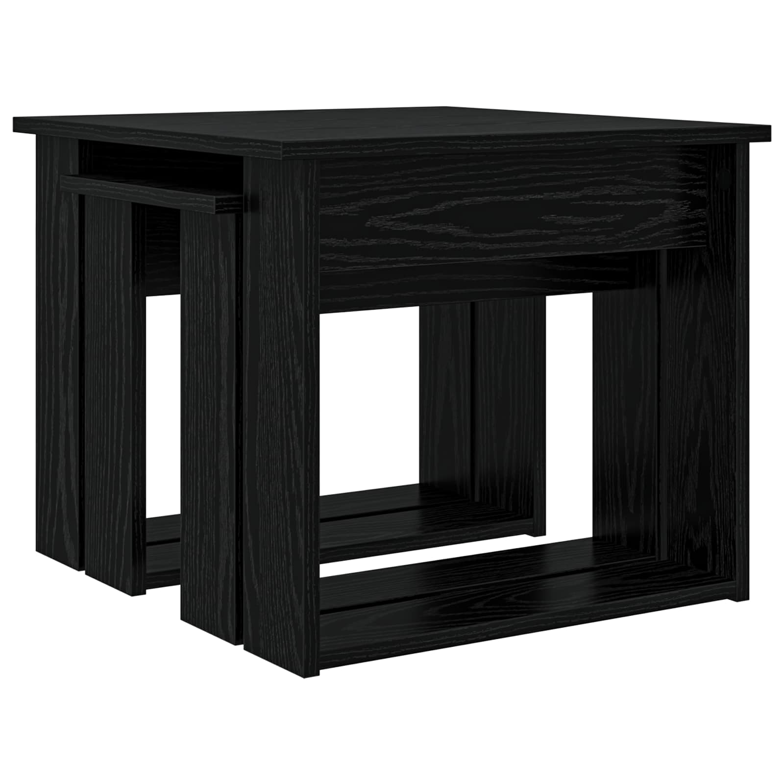 Ensemble de tables basses 2 pc Chêne noir 50 x 52 x 42 cm - XIOS