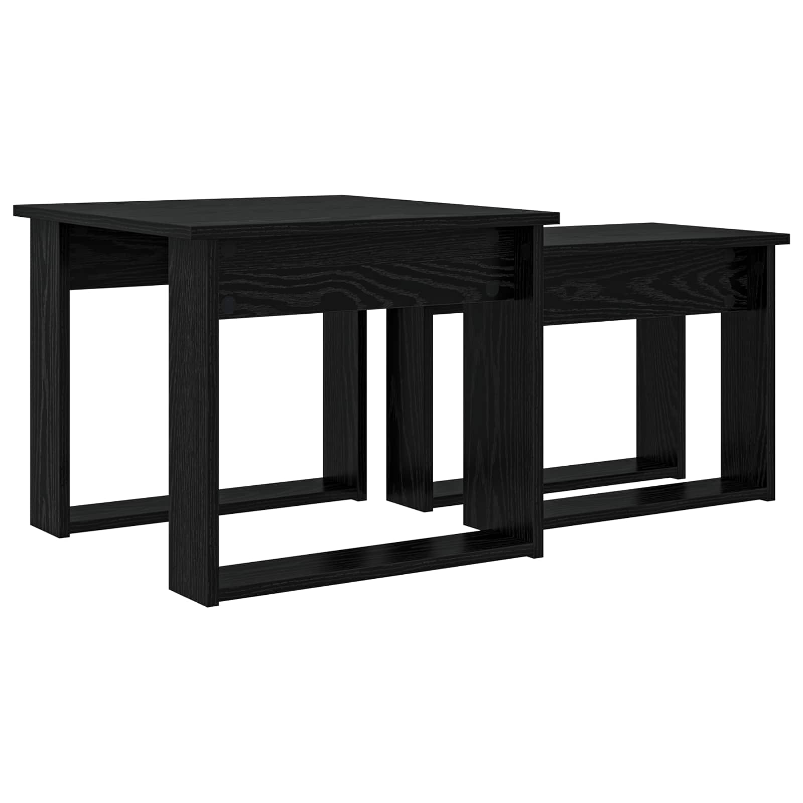 Ensemble de tables basses 2 pc Chêne noir 50 x 52 x 42 cm - XIOS