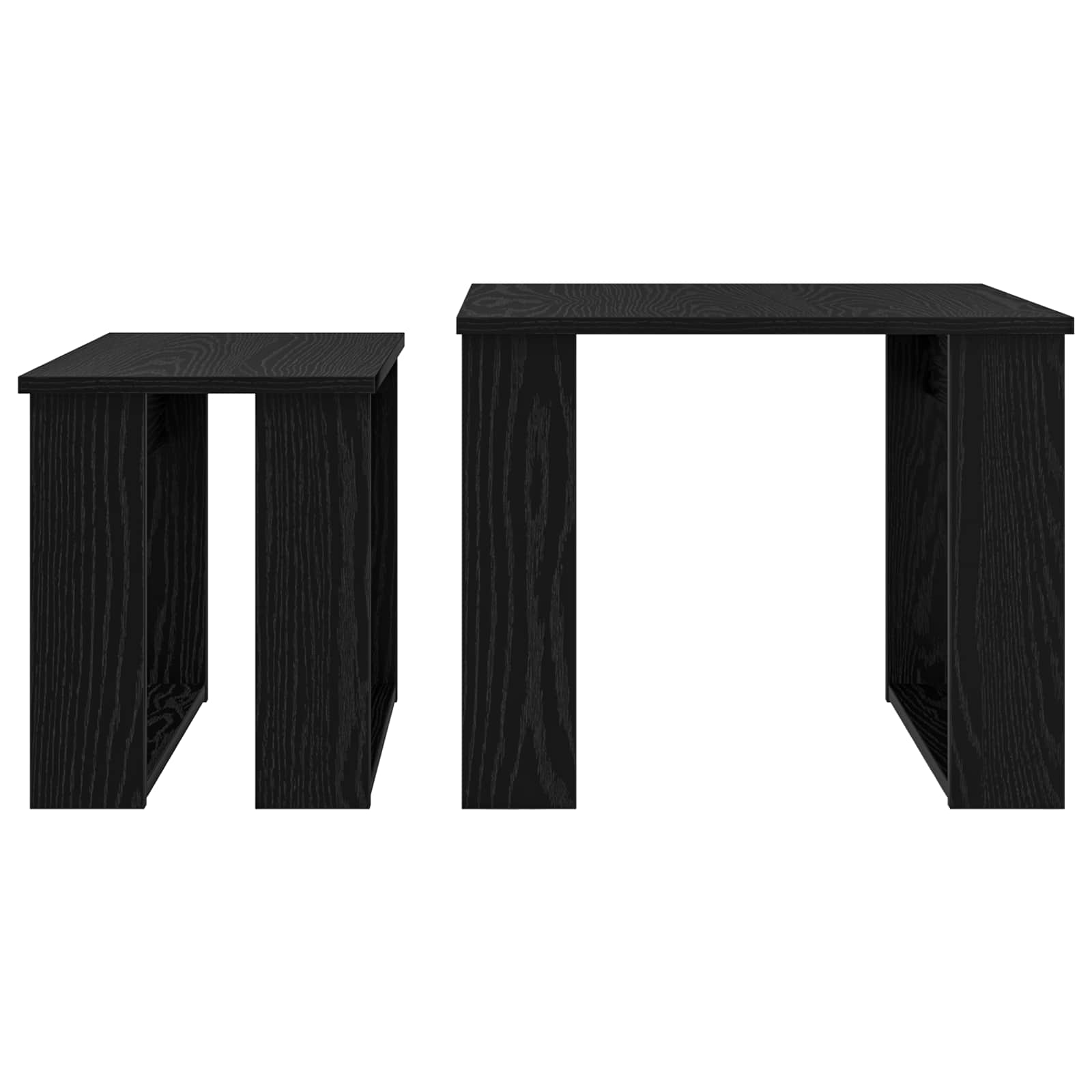 Ensemble de tables basses 2 pc Chêne noir 50 x 52 x 42 cm - XIOS