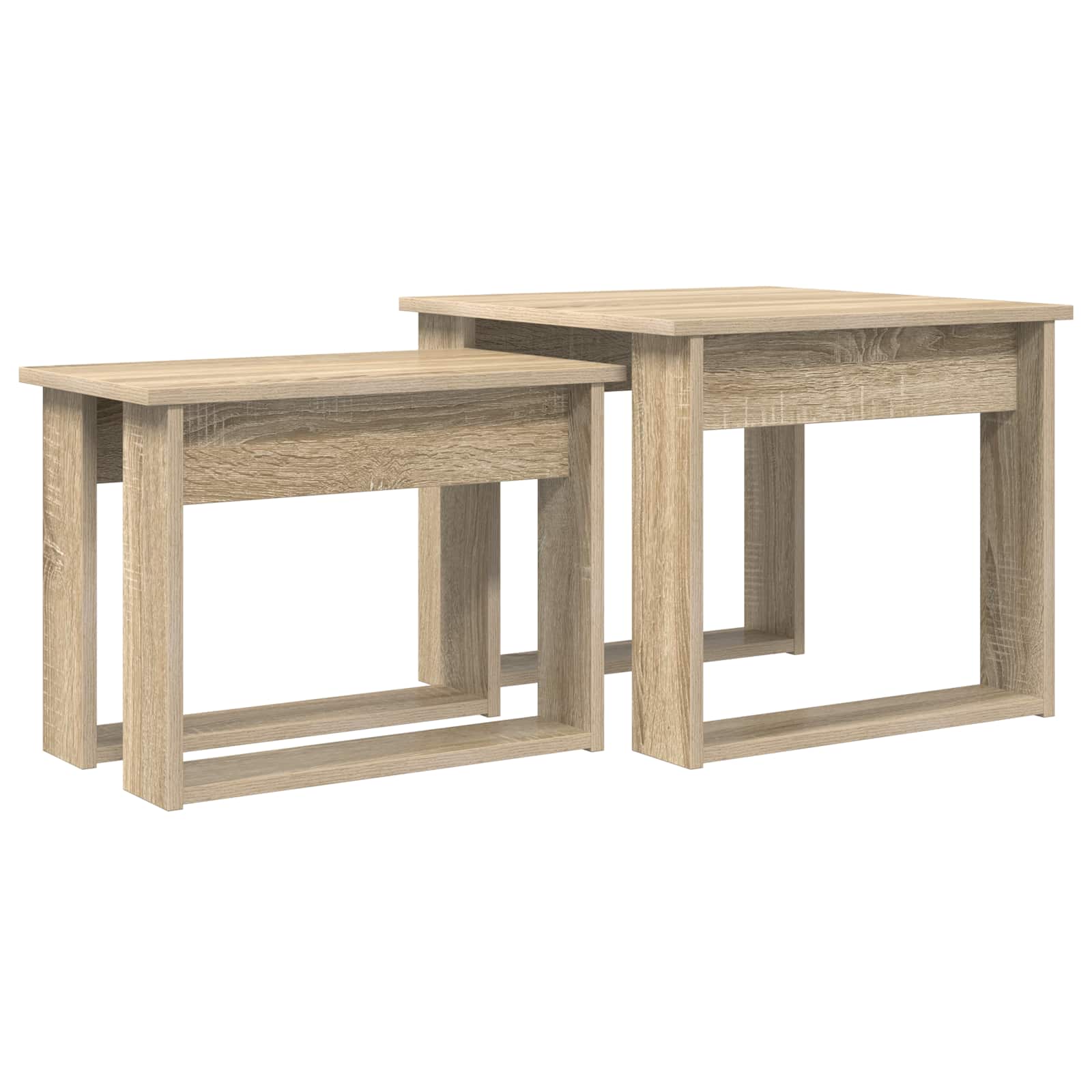 Ensemble de tables basses 2 pcs Chêne Sonoma Bois d'ingénierie