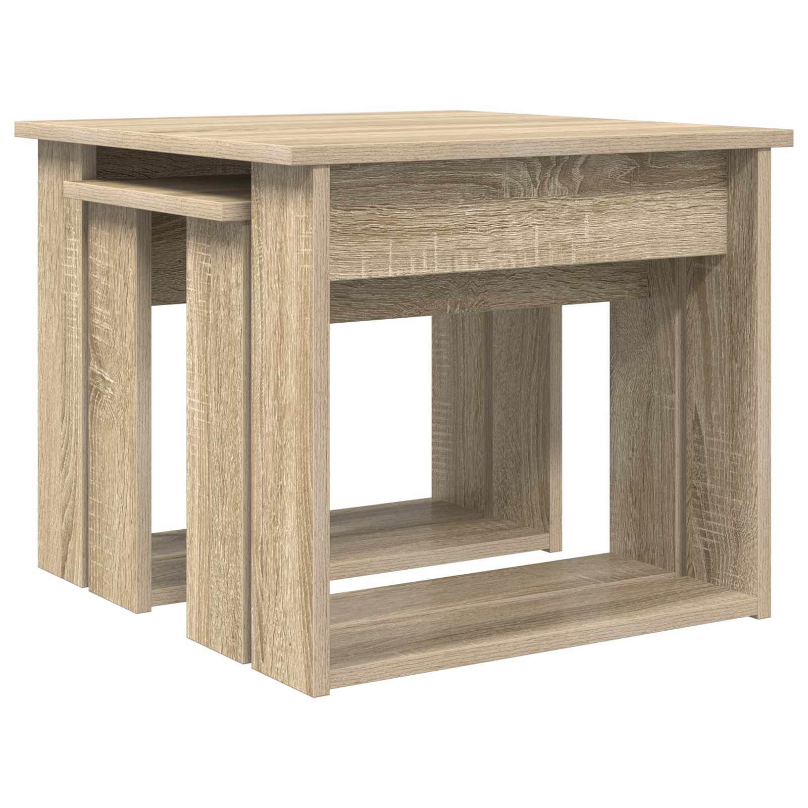 Ensemble de tables basses 2 pcs Chêne Sonoma Bois d'ingénierie