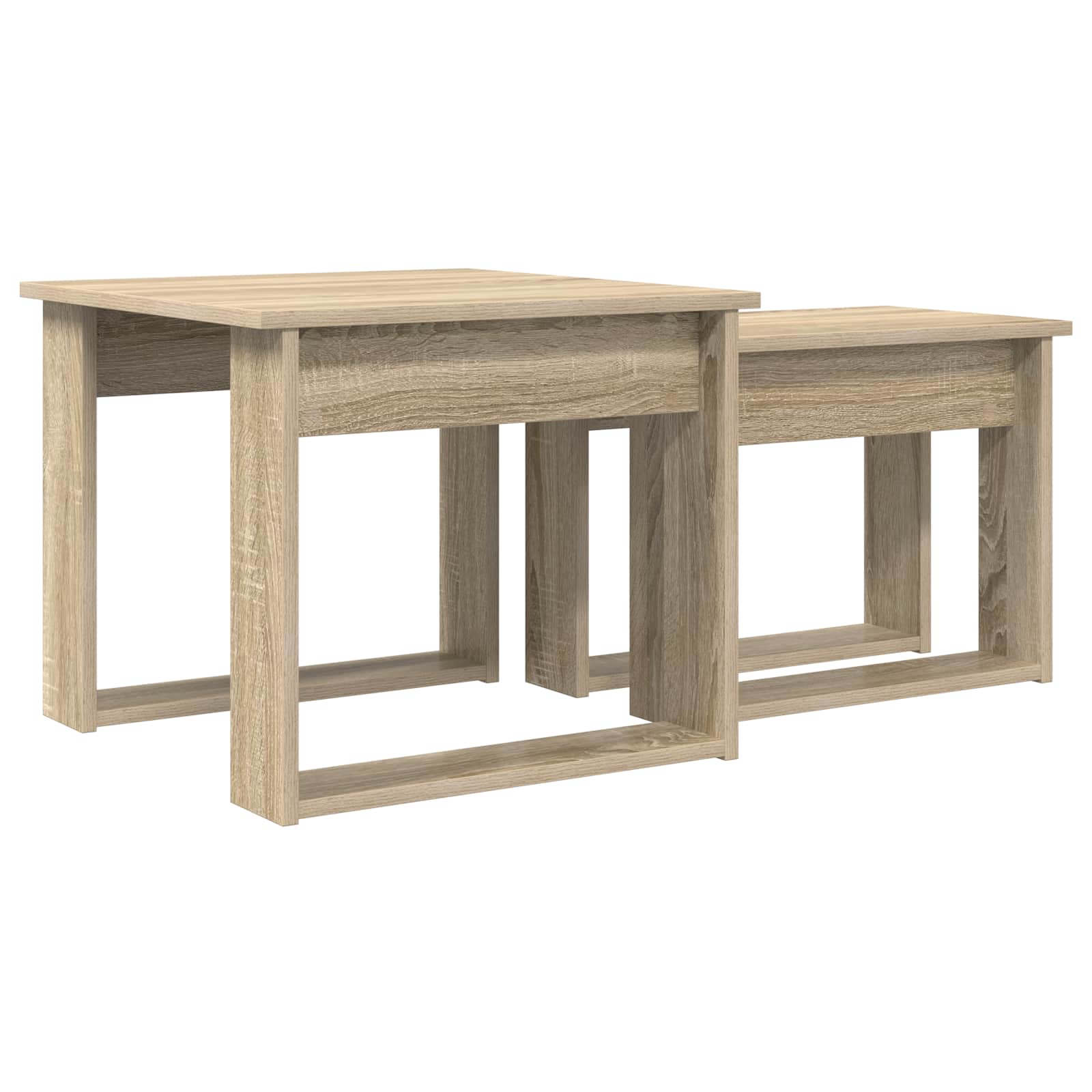 Ensemble de tables basses 2 pcs Chêne Sonoma Bois d'ingénierie