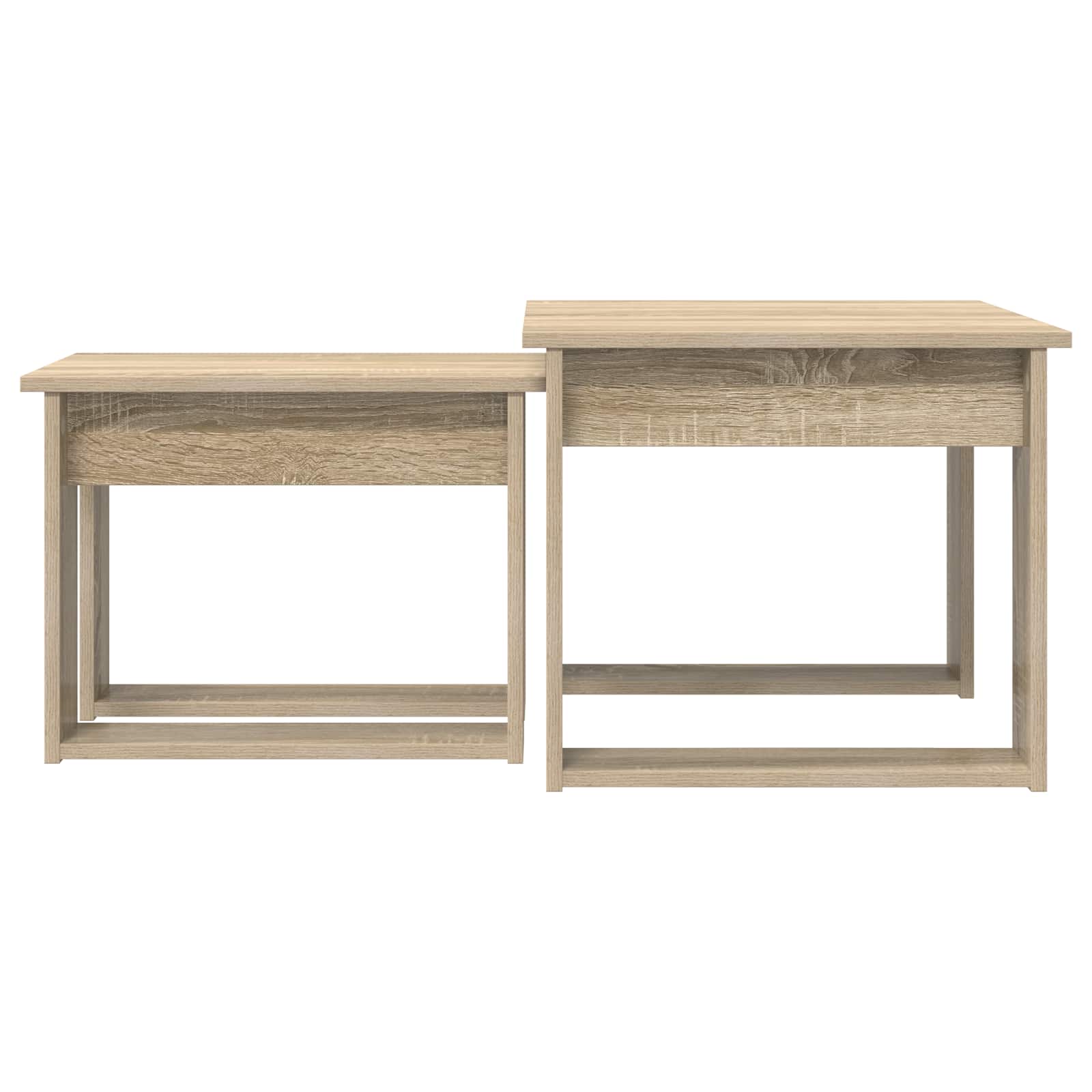 Ensemble de tables basses 2 pcs Chêne Sonoma Bois d'ingénierie