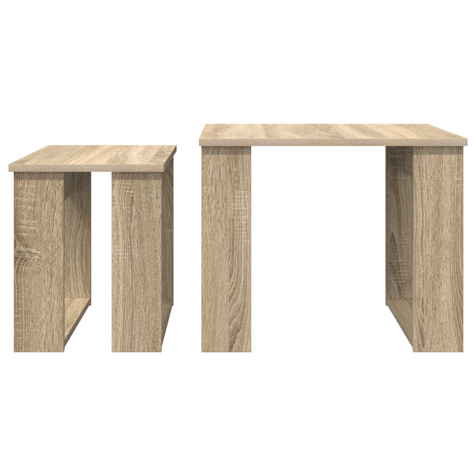 Ensemble de tables basses 2 pcs Chêne Sonoma Bois d'ingénierie