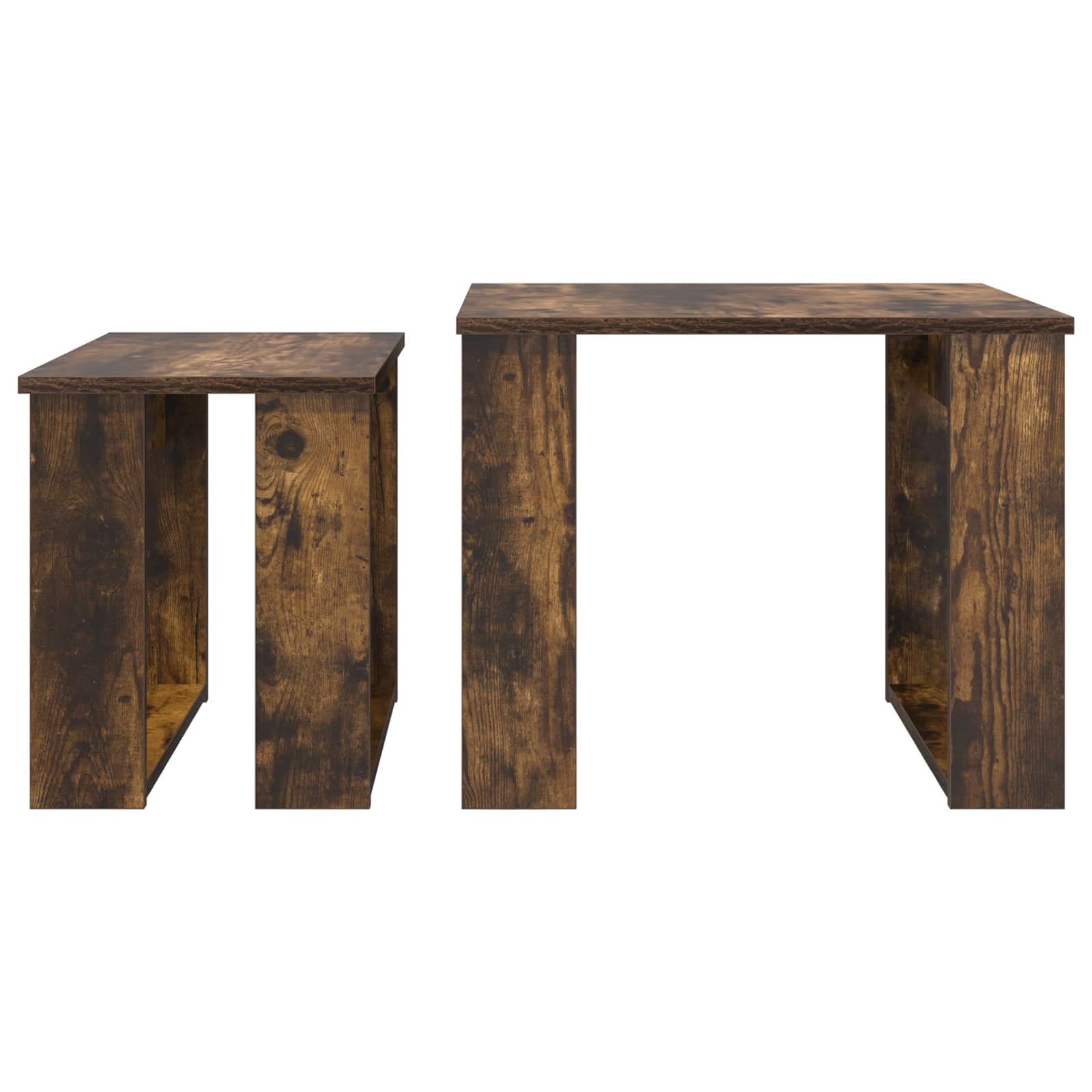 Ensemble de tables basses 2 pc Chêne fumé 50 x 52 x 42 cm - XIOS