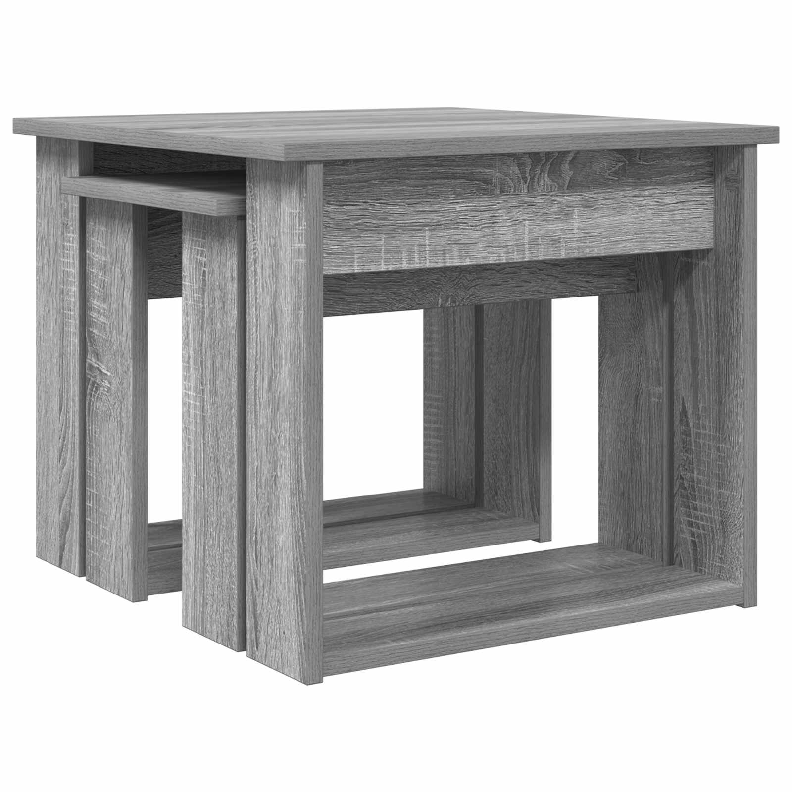 Ensemble de tables basses 2 pc Gris Sonoma 50 x 52 x 42 cm - XIOS