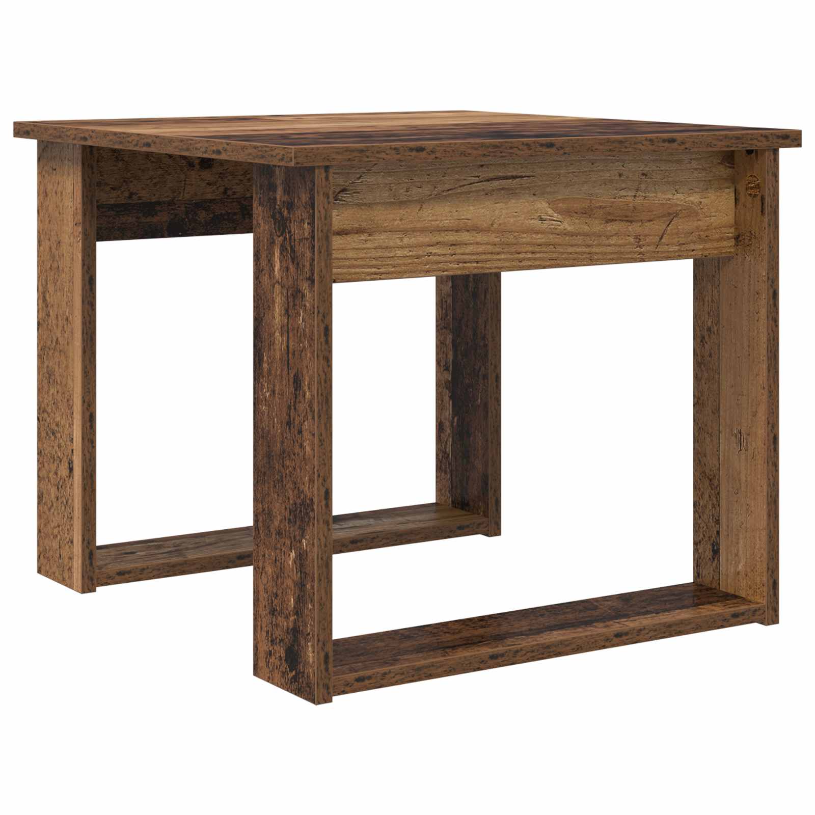 Ensemble de tables basses 2 pc Bois ancien 50 x 52 x 42 cm - XIOS