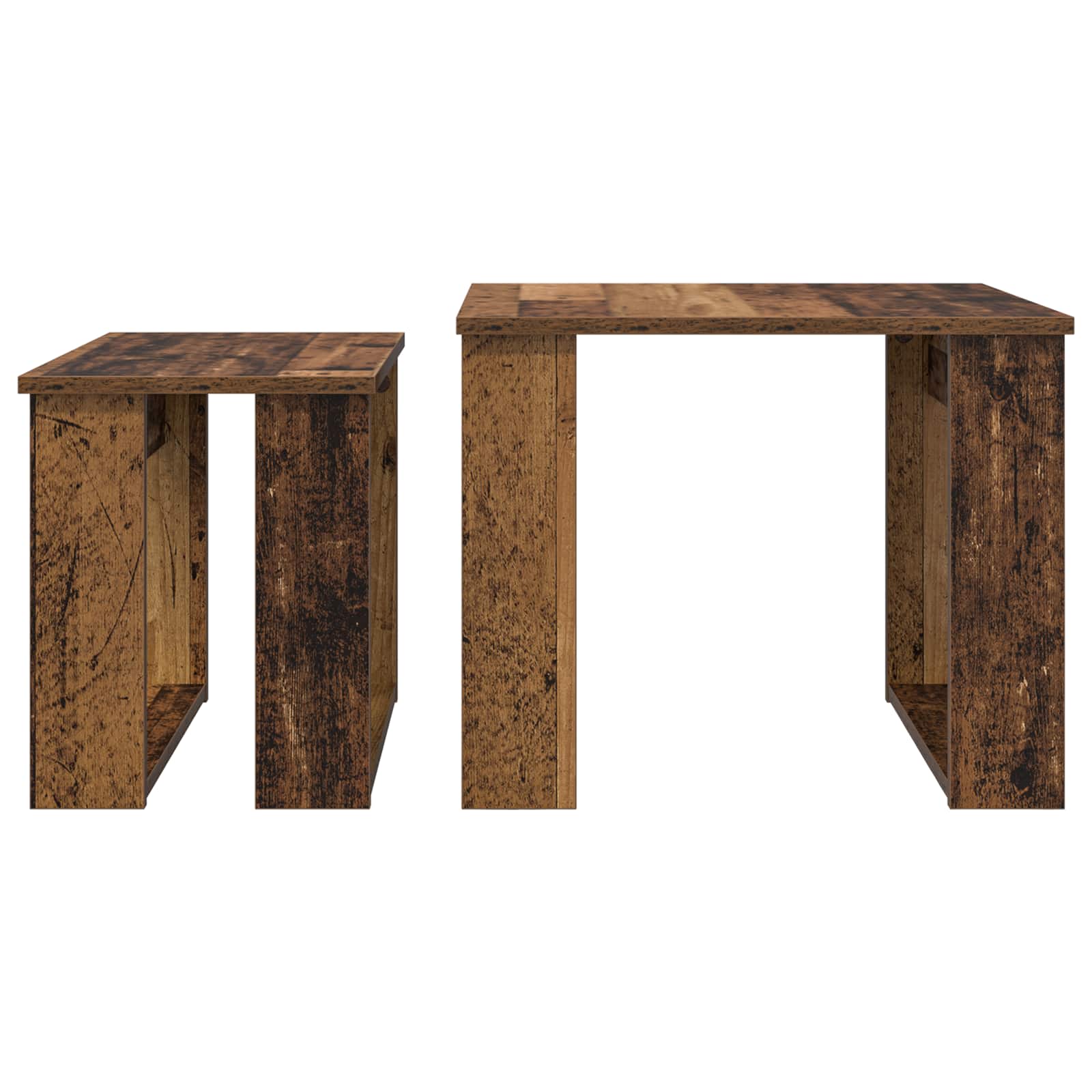 Ensemble de tables basses 2 pc Bois ancien 50 x 52 x 42 cm - XIOS