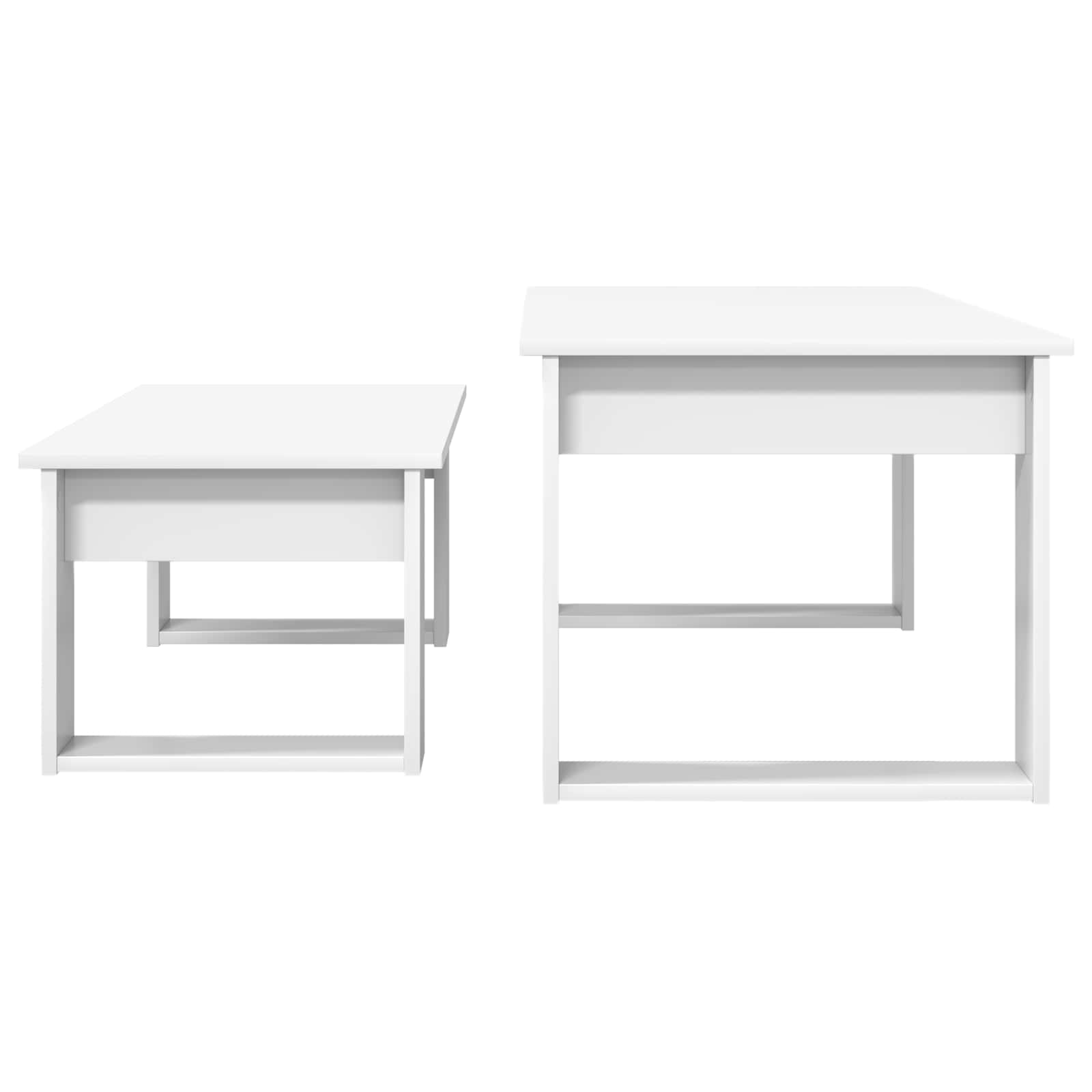 Ensemble de tables basses 2 pcs Blanc Bois d'ingénierie - XIOS