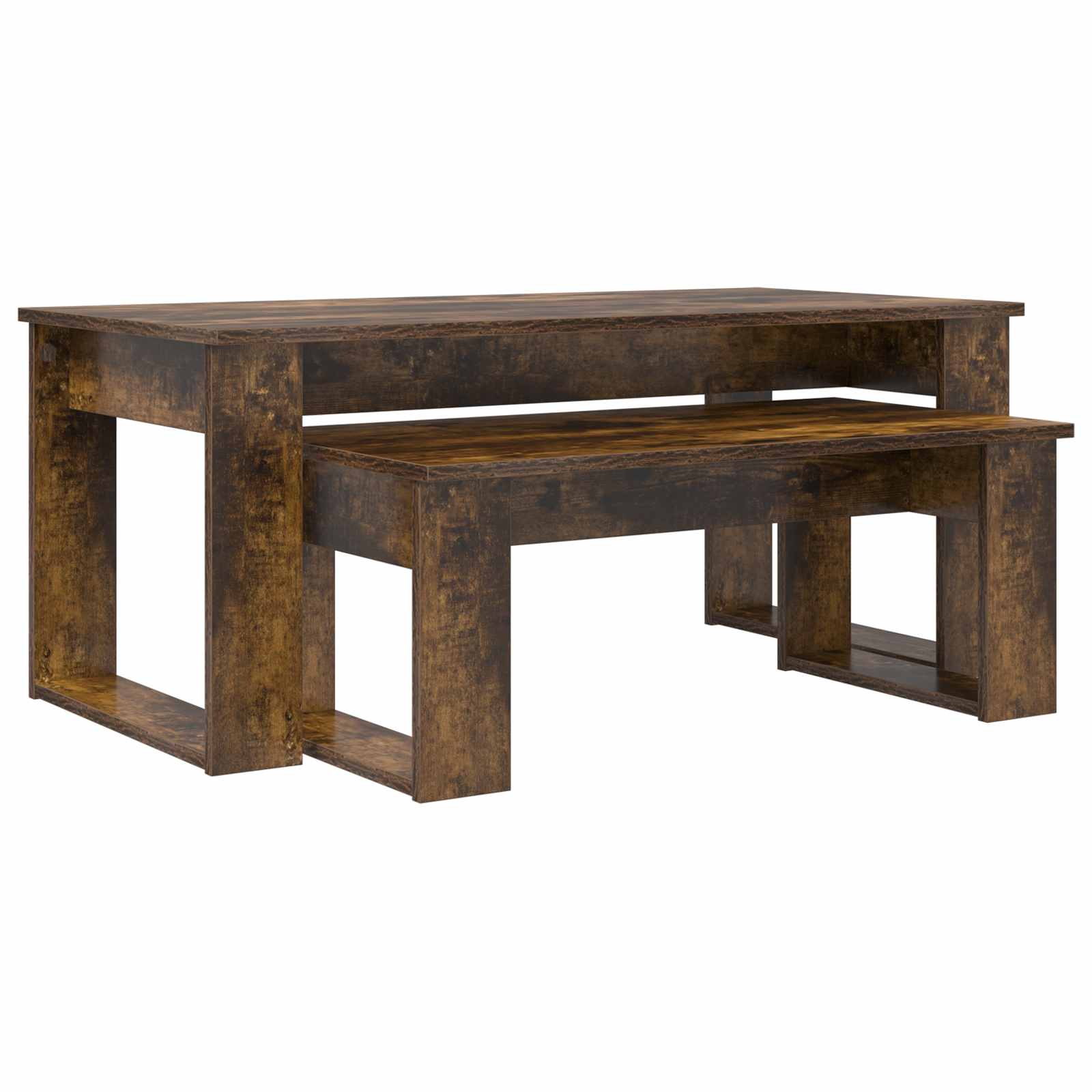 Ensemble de tables basses 2 pcs Chêne fumé Bois d'ingénierie - XIOS