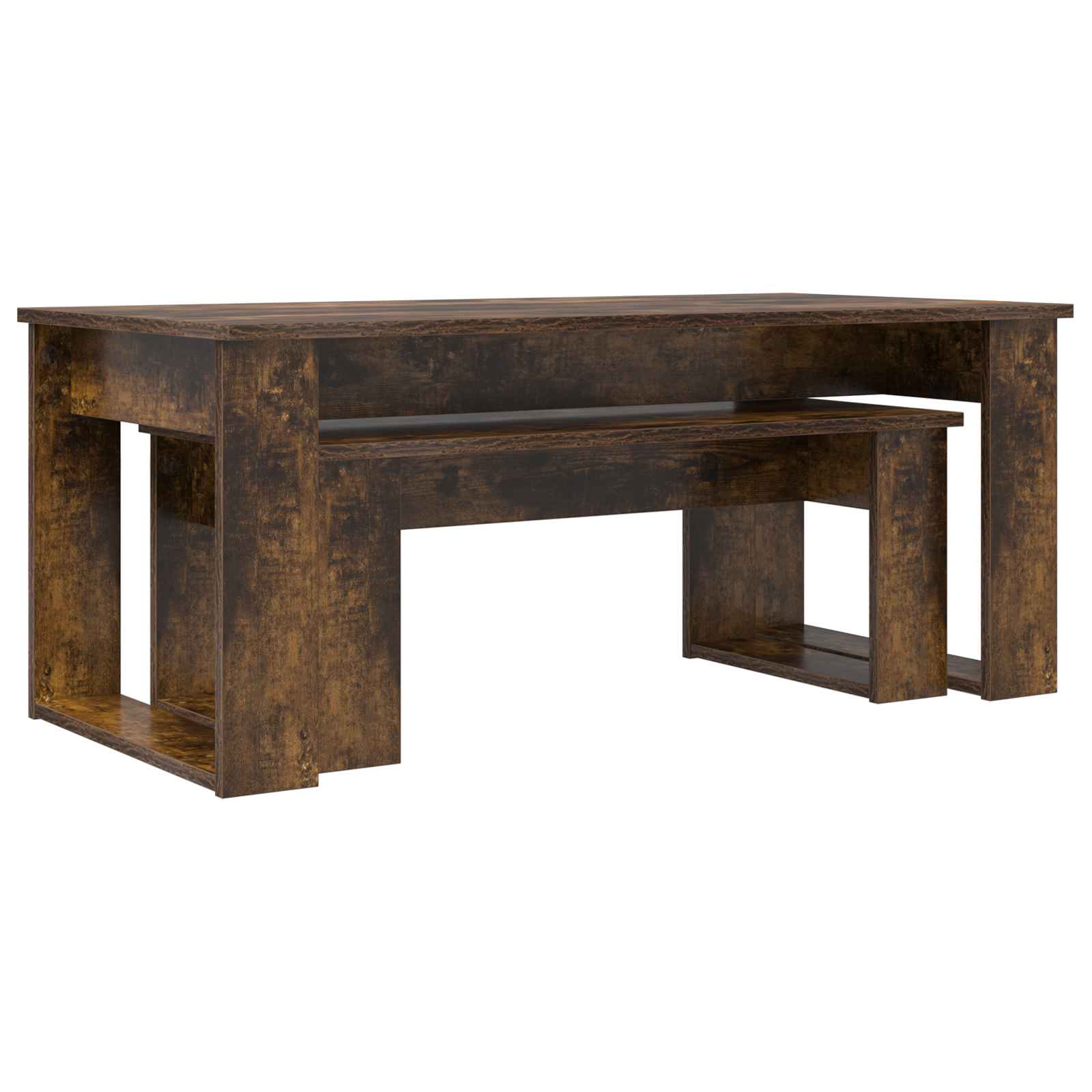 Ensemble de tables basses 2 pcs Chêne fumé Bois d'ingénierie - XIOS