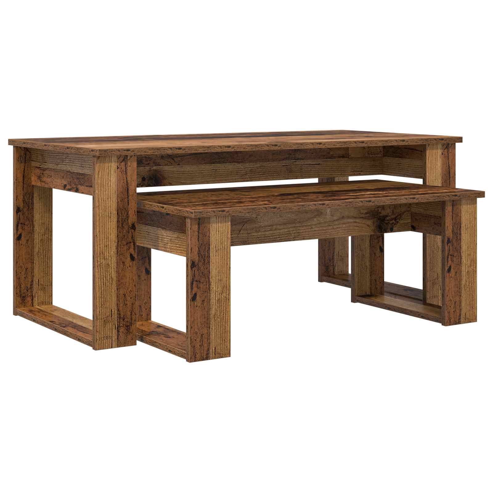 Ensemble de tables basses 2 pcs Bois ancien Bois d'ingénierie - XIOS