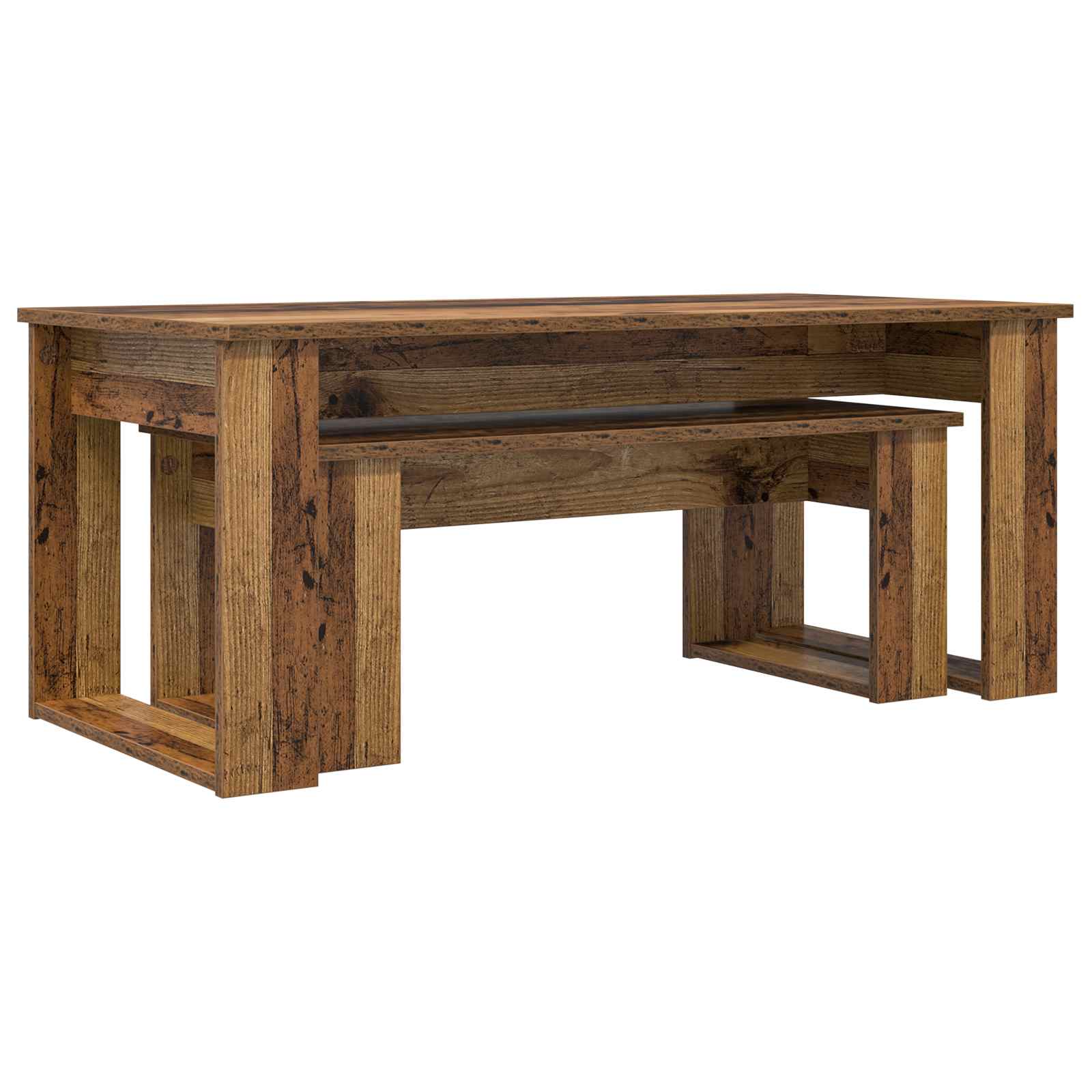 Ensemble de tables basses 2 pcs Bois ancien Bois d'ingénierie - XIOS