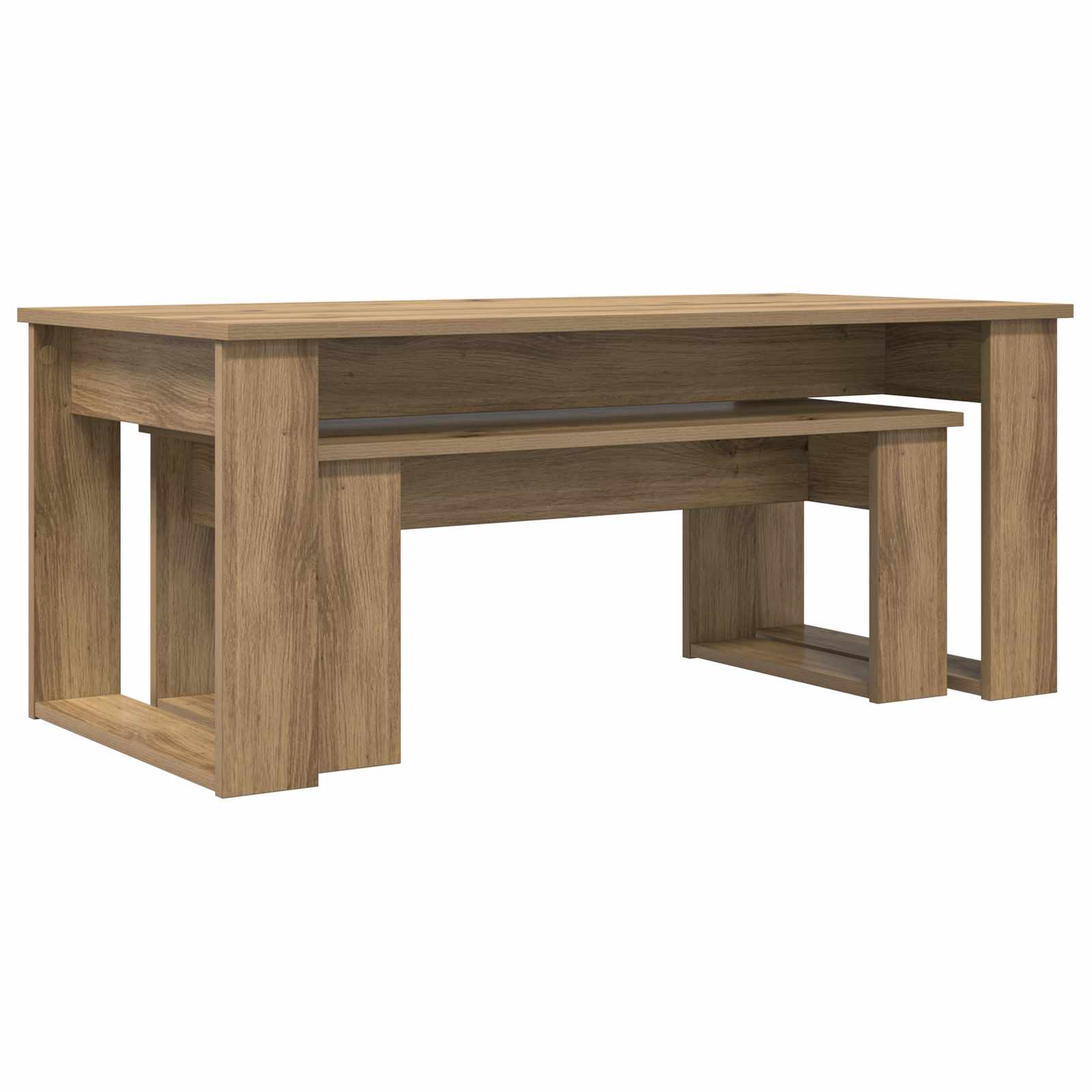 Ensemble de tables basses 2 pcs Chêne artisanal - XIOS