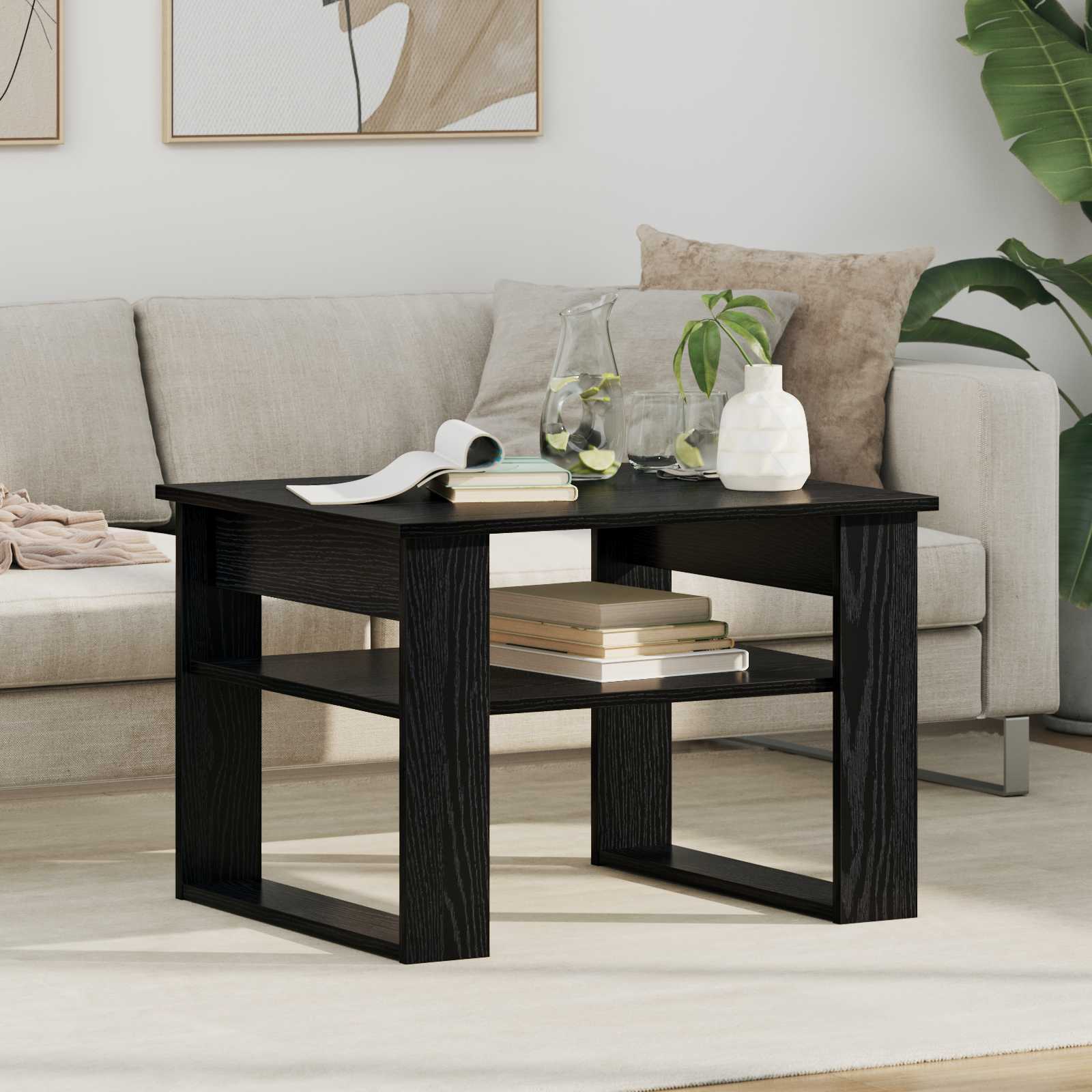 Table basse Chêne noir 64 x 54 x 44 cm Bois d'ingénierie - XIOS