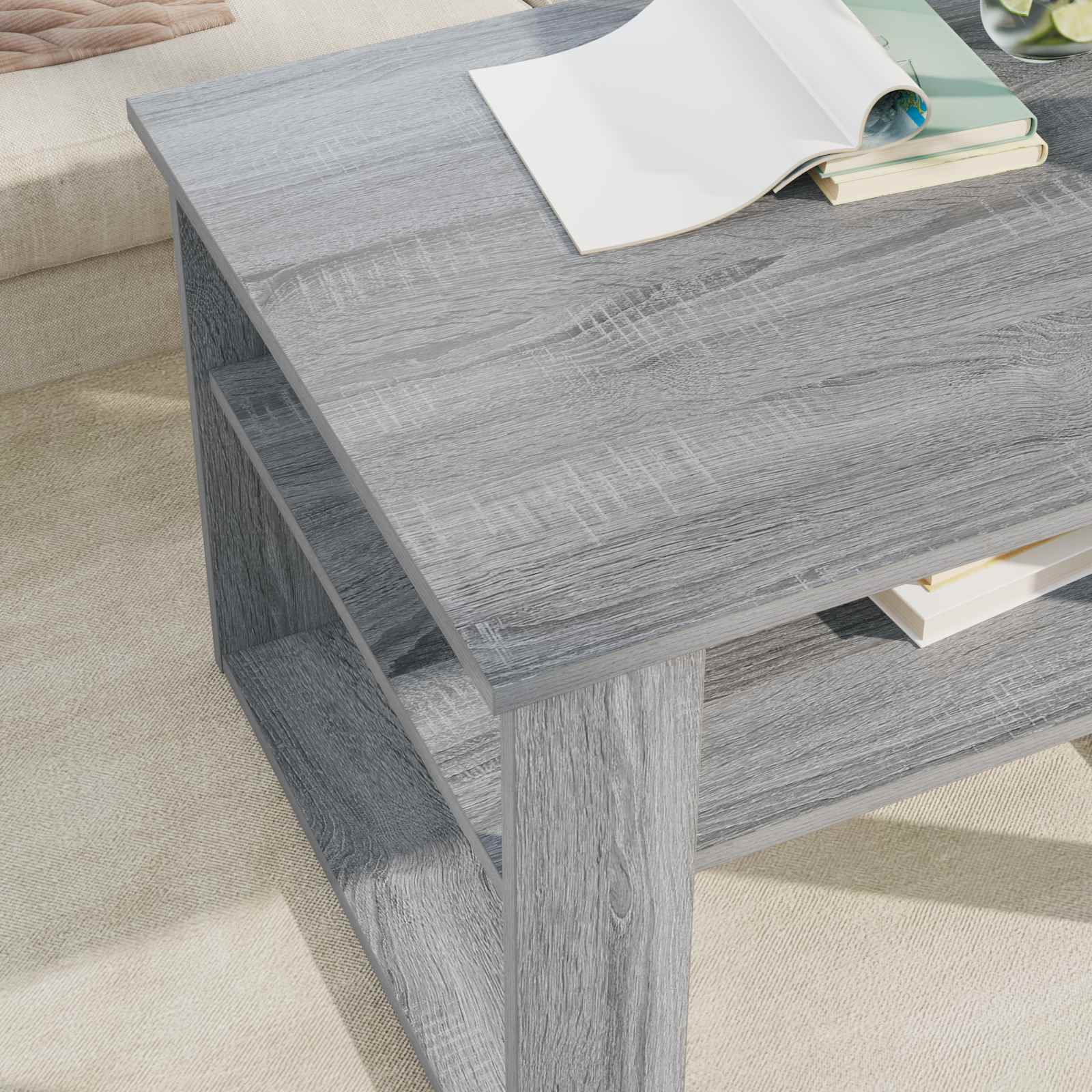 Table basse Gris Sonoma 64 x 54 x 44 cm Bois d'ingénierie - XIOS