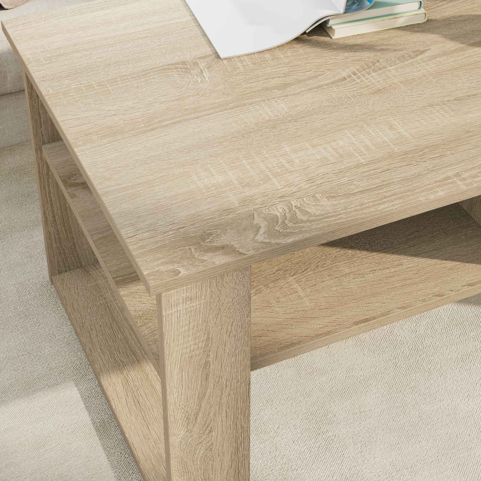 Table basse Chêne Sonoma 96 x 54 x 44 cm Bois d'ingénierie - XIOS
