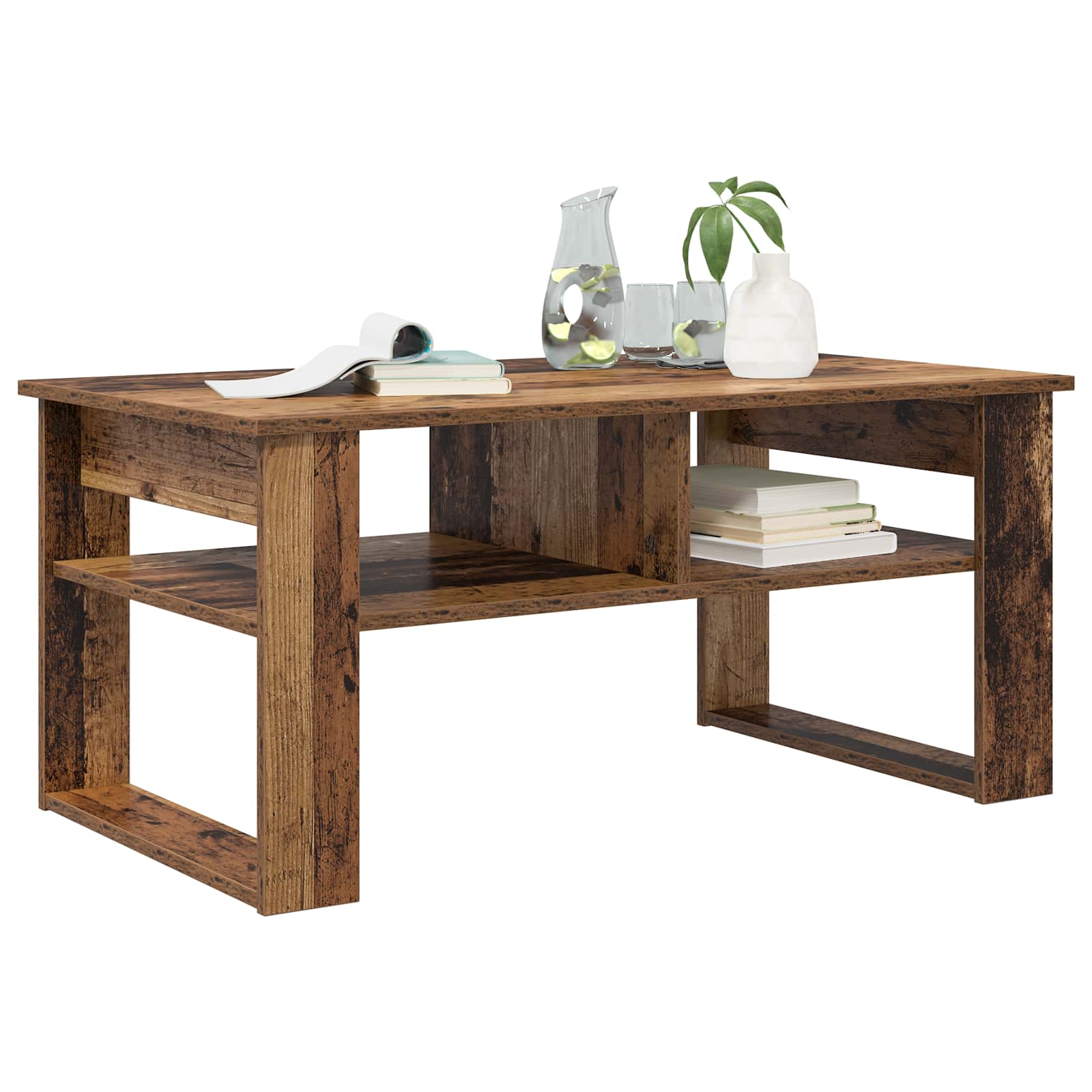 Table basse Bois ancien 96 x 54 x 44 cm Bois d'ingénierie - XIOS