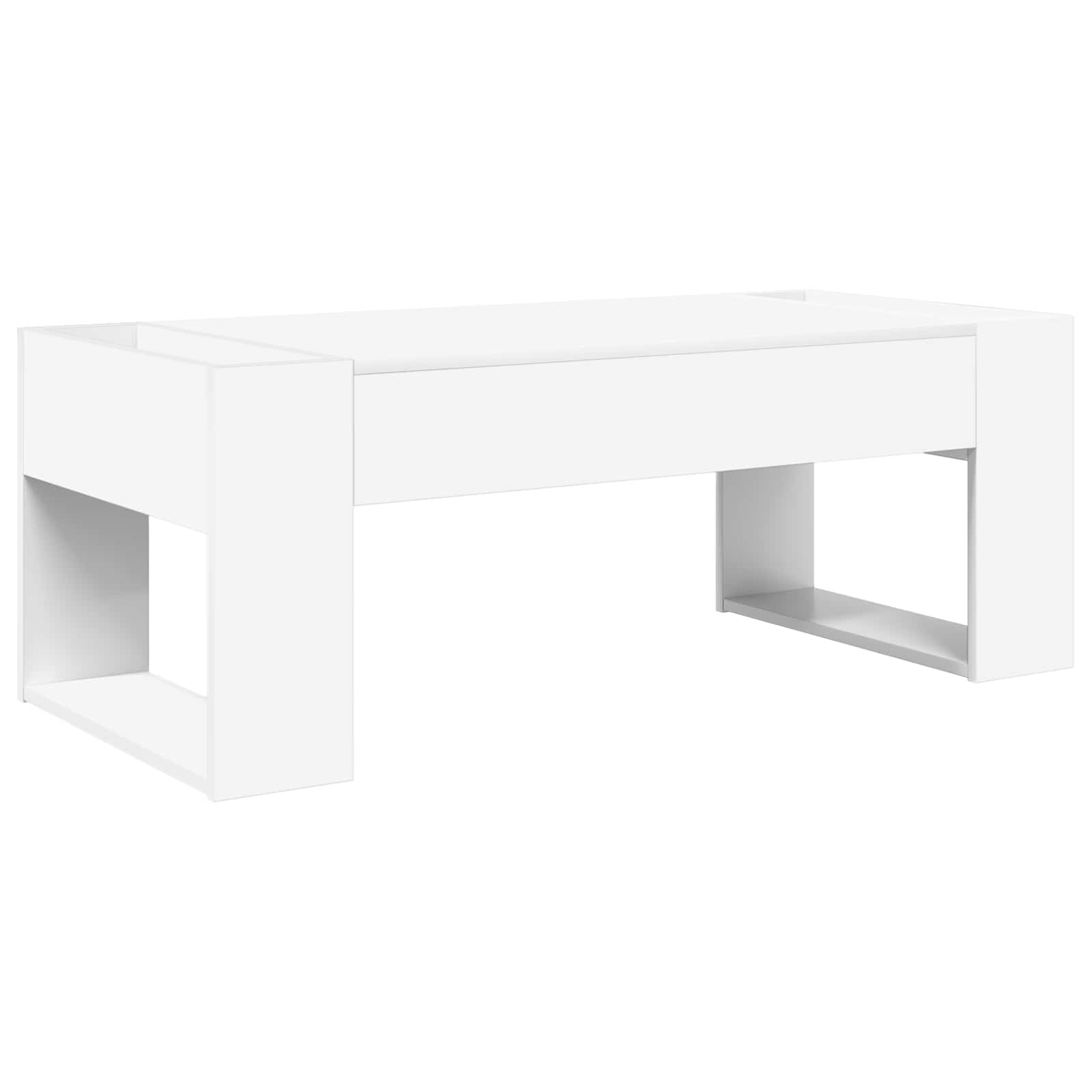 Table basse Blanc 110 x 50 x 41 cm Bois d'ingénierie - XIOS