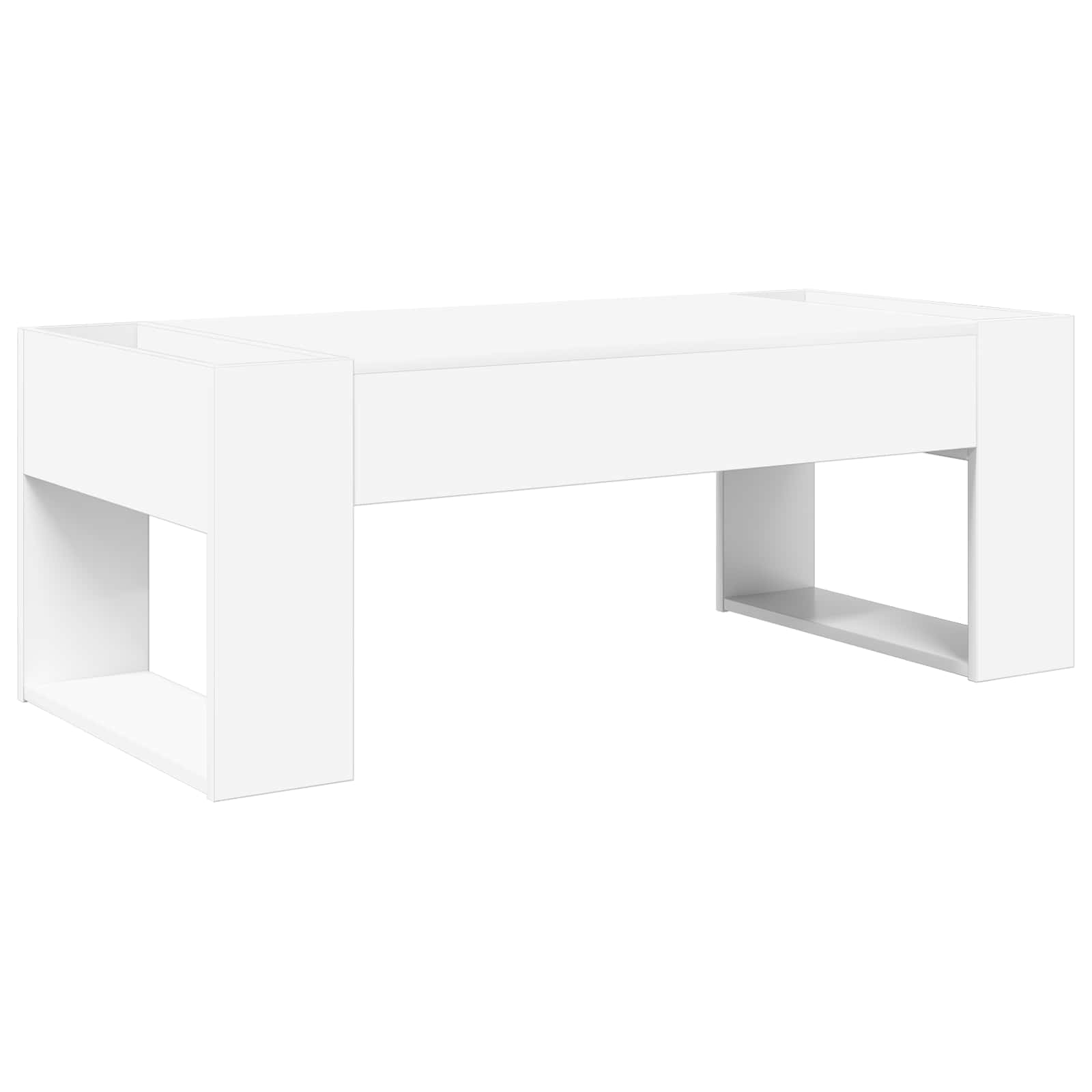 Table basse Blanc 110 x 50 x 41 cm Bois d'ingénierie - XIOS