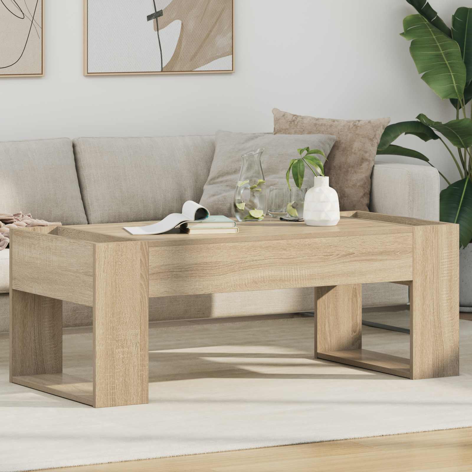 Table basse Chêne Sonoma 110 x 50 x 41 cm Bois d'ingénierie - XIOS