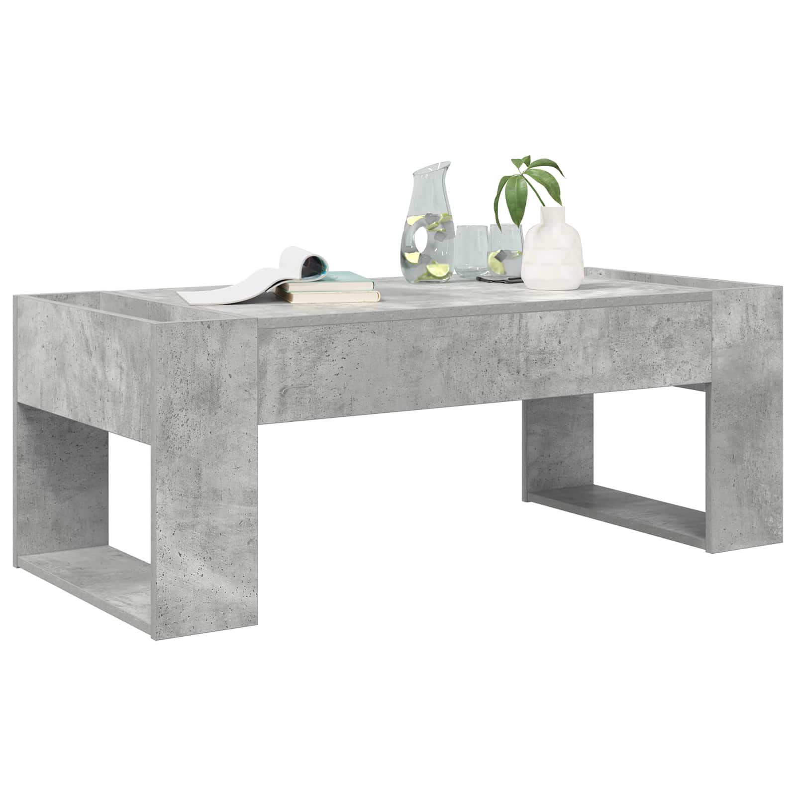 Table basse Gris béton 110 x 50 x 41 cm Bois d'ingénierie - XIOS