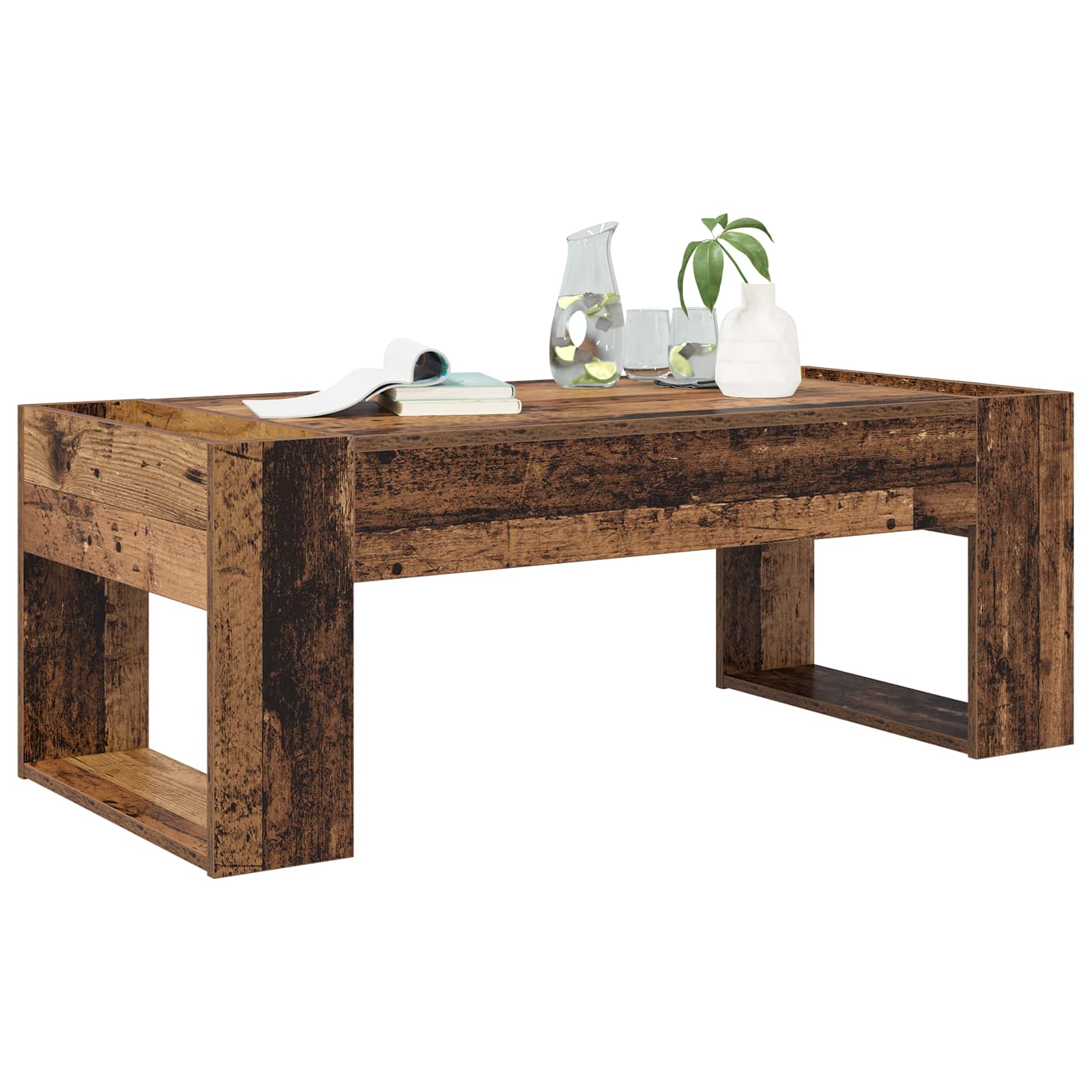 Table basse Bois ancien 110 x 50 x 41 cm Bois d'ingénierie - XIOS