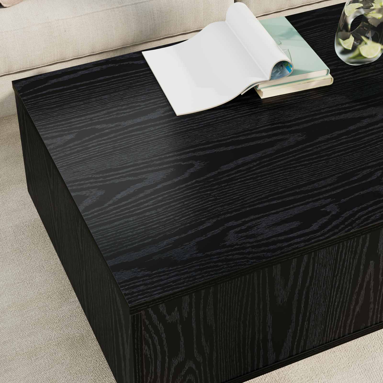 Table basse Chêne noir 95 x 55 x 31 cm Bois d'ingénierie - XIOS