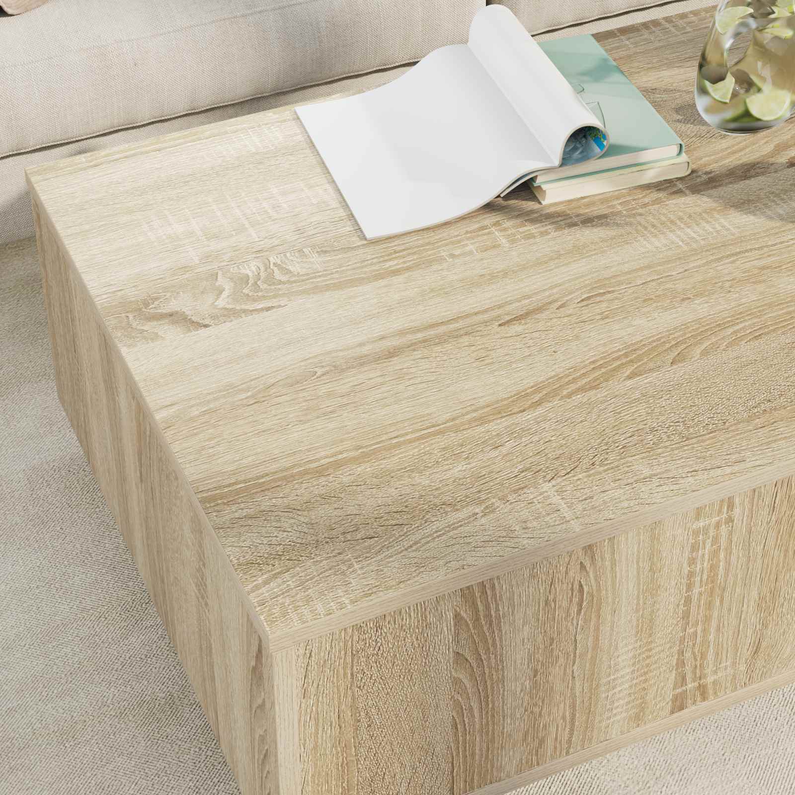 Table basse Chêne Sonoma 95 x 55 x 31 cm Bois d'ingénierie - XIOS