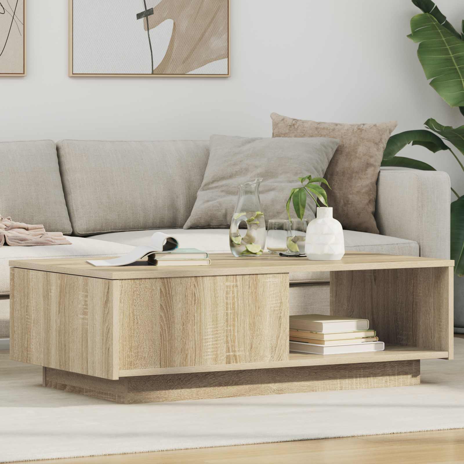 Table basse Chêne Sonoma 95 x 55 x 31 cm Bois d'ingénierie - XIOS