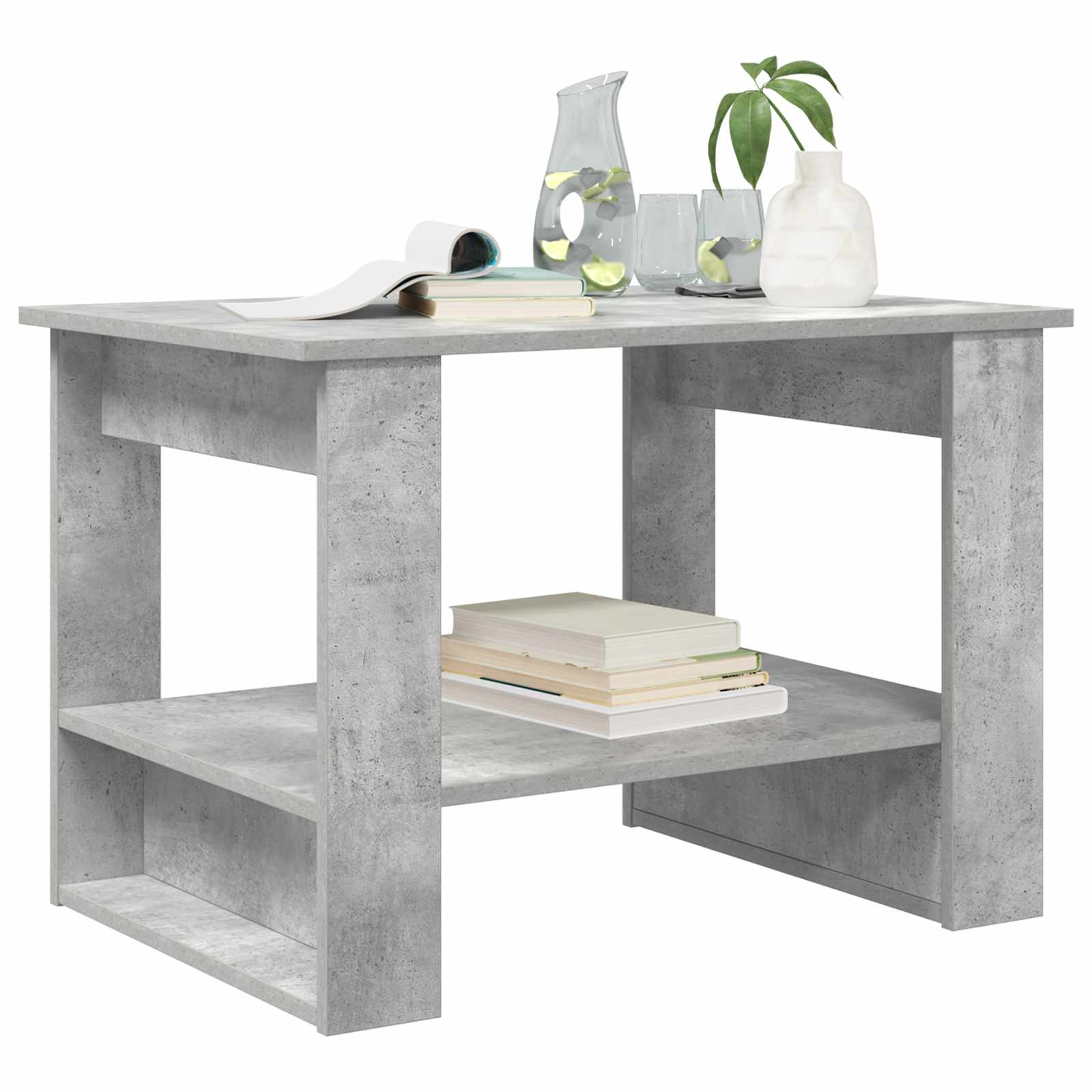 Table basse Gris béton 72 x 50 x 50 cm Bois d'ingénierie - XIOS