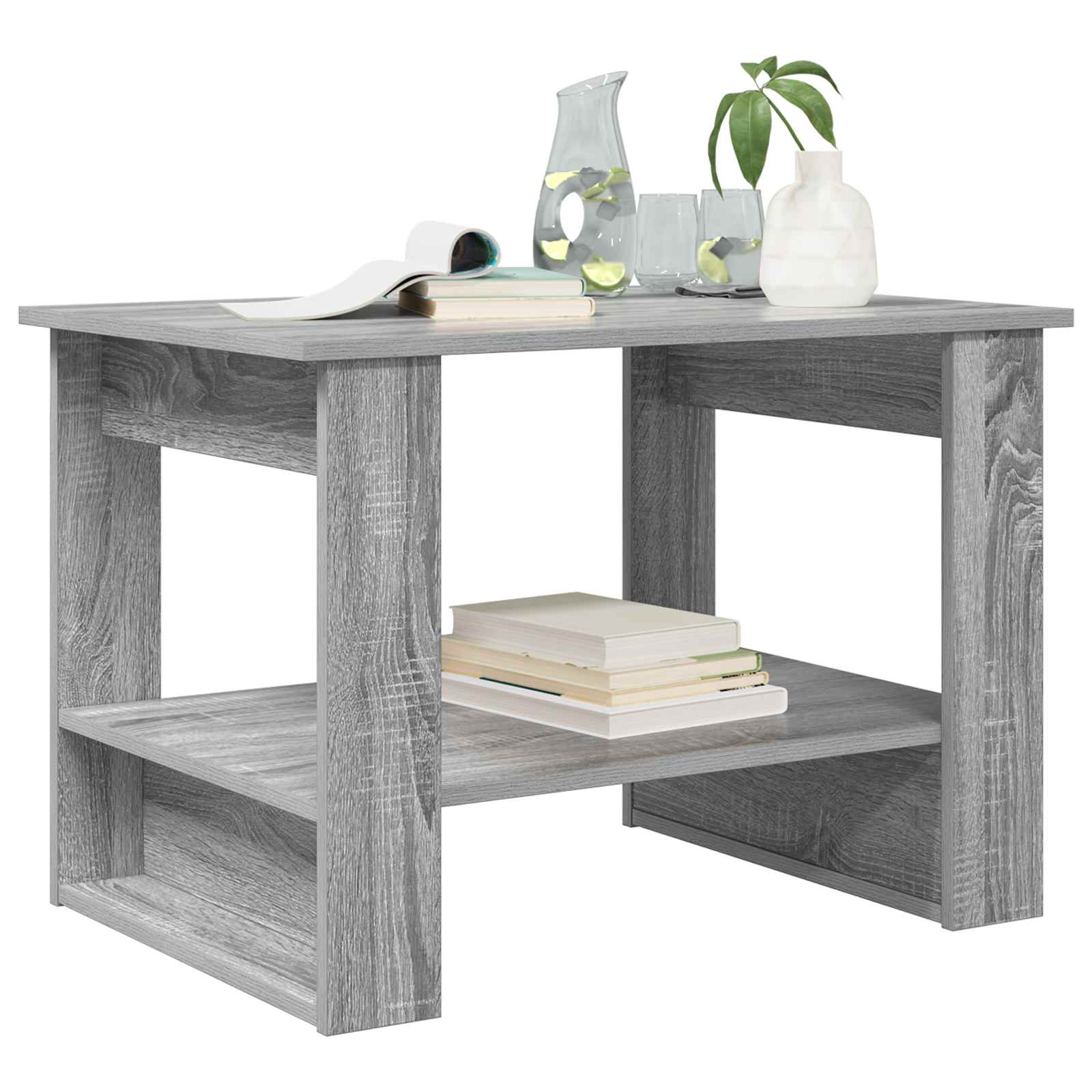 Table basse Gris Sonoma 72 x 50 x 50 cm Bois d'ingénierie