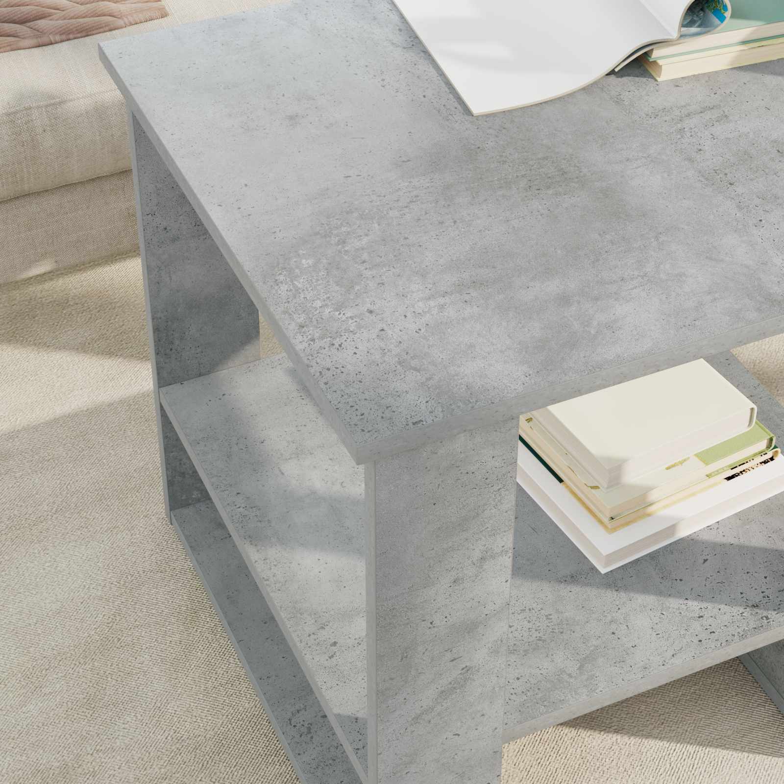 Table basse Gris béton 51 x 50 x 50 cm Bois d'ingénierie - XIOS
