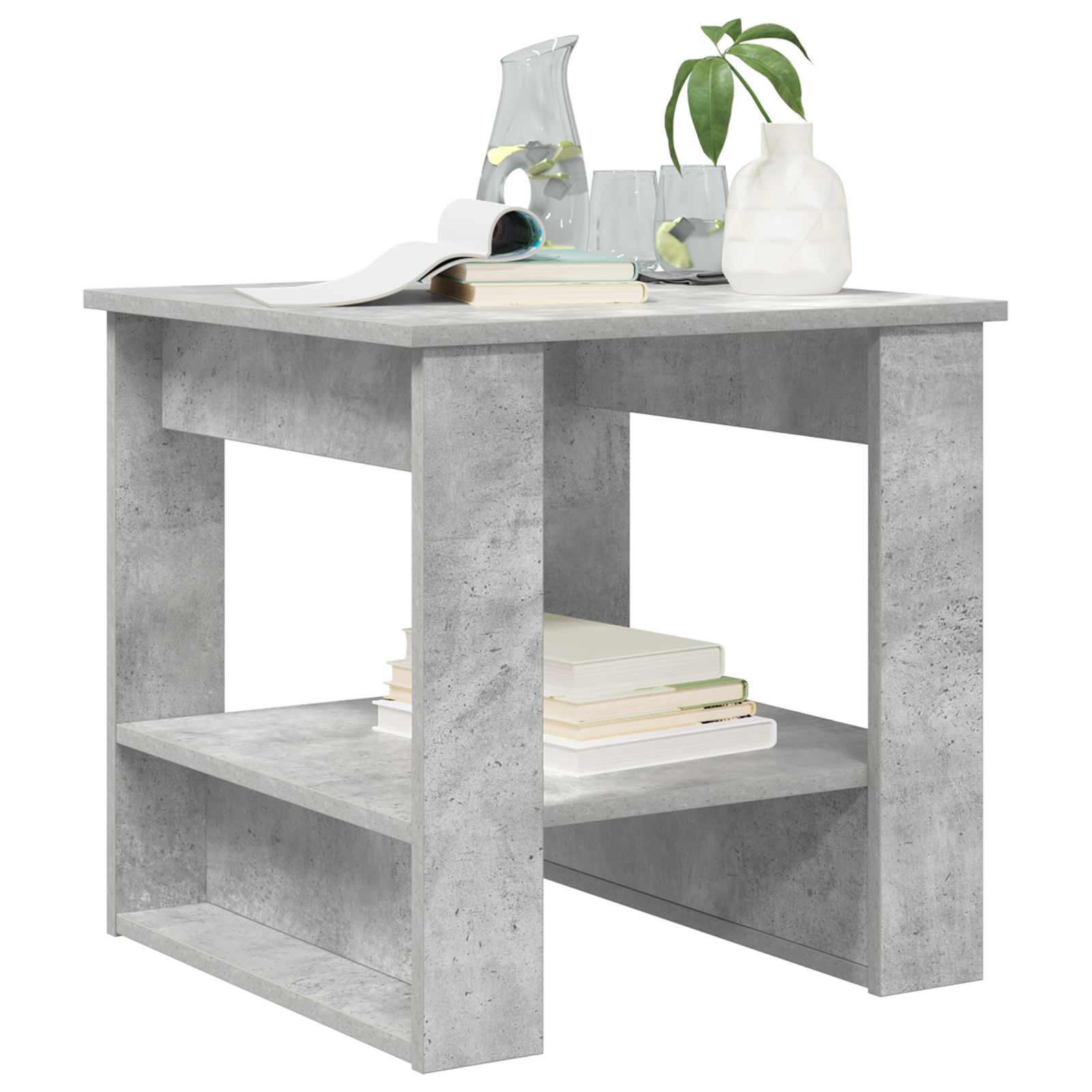 Table basse Gris béton 51 x 50 x 50 cm Bois d'ingénierie - XIOS